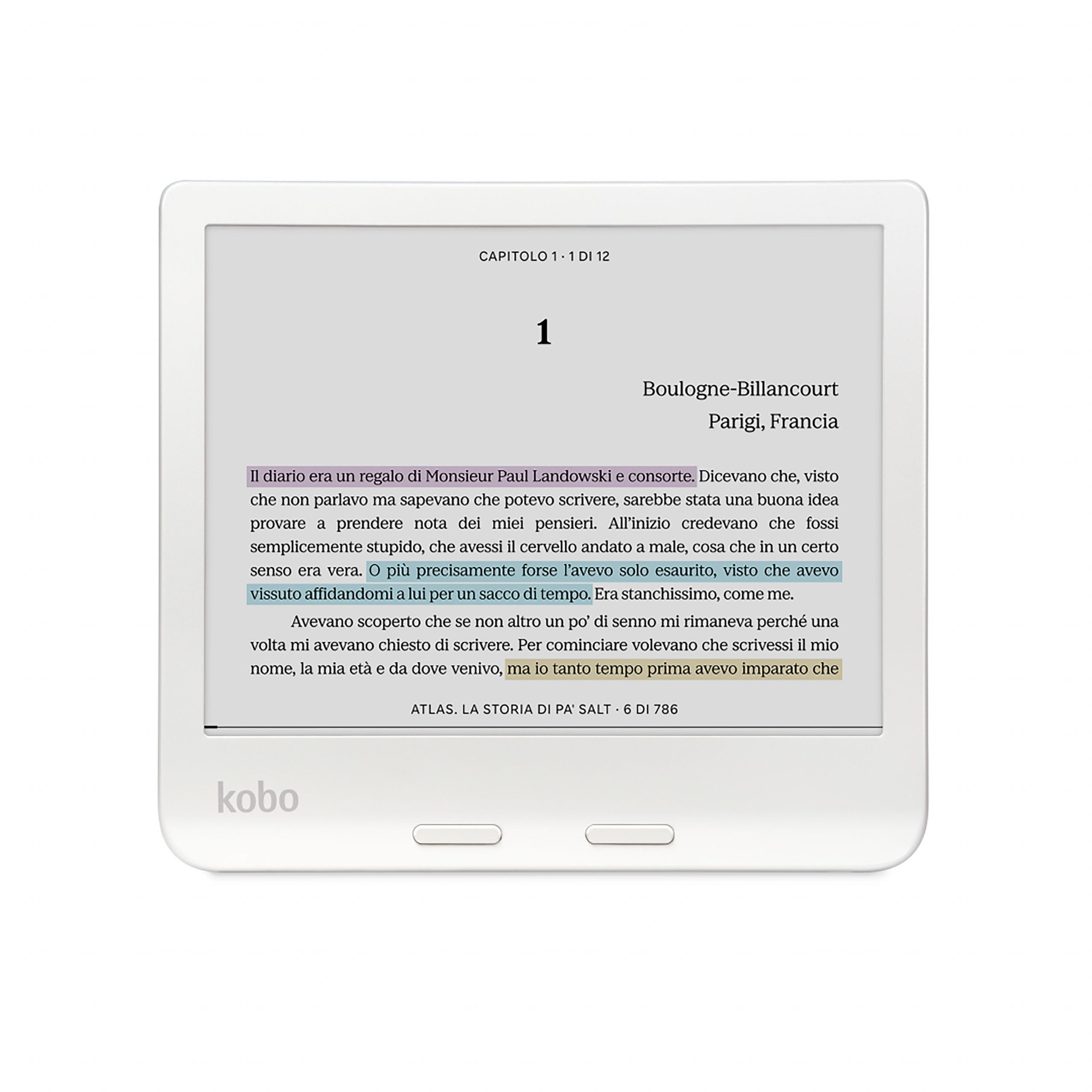 Kobo Libra Colour White Ebook 7 Pollici con Schermo a Colori Supporto Audiolibri - immagine 3