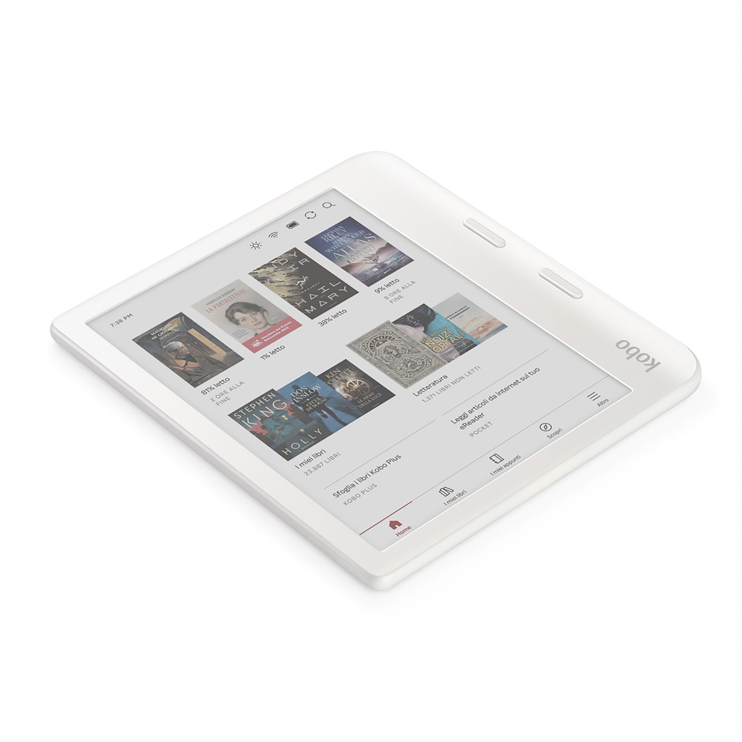Kobo Libra Colour White Ebook 7 Pollici con Schermo a Colori Supporto Audiolibri - immagine 4
