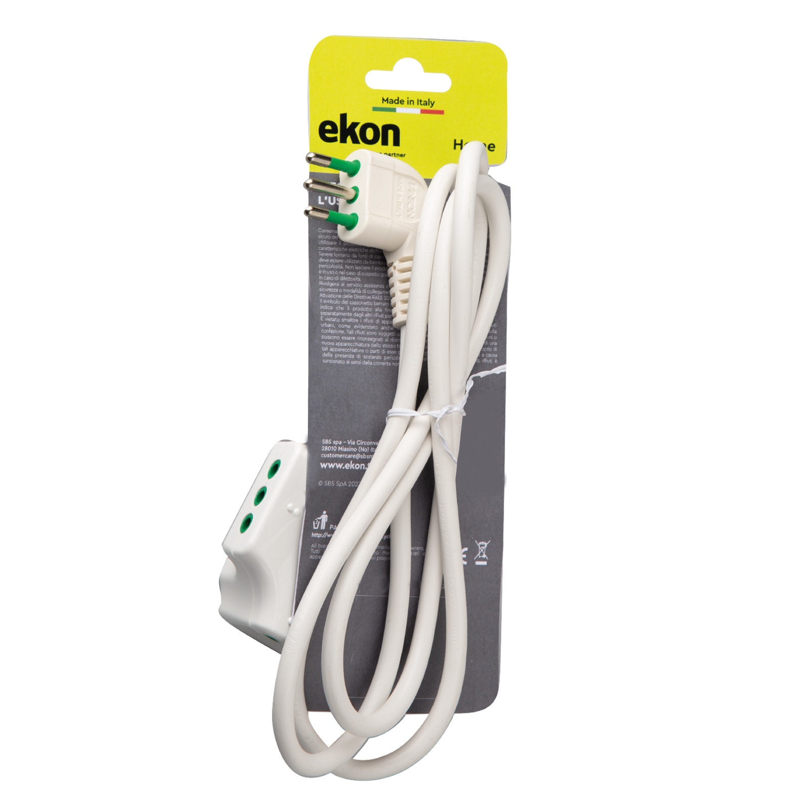 Ekon Desky Multipressa 3 Prese 2 Porte Usb 1.5MT - immagine 3