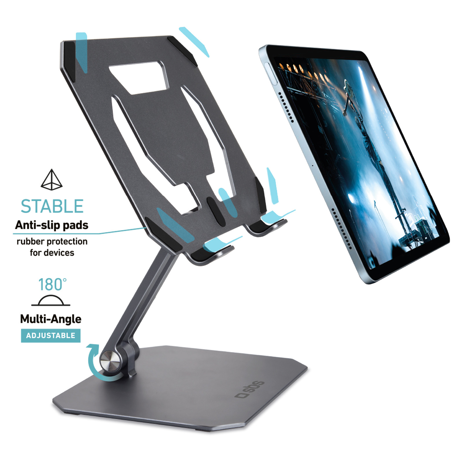 SBS TASTANDALLUM Supporto per Scrivania per Tablet Inclinabile - immagine 2