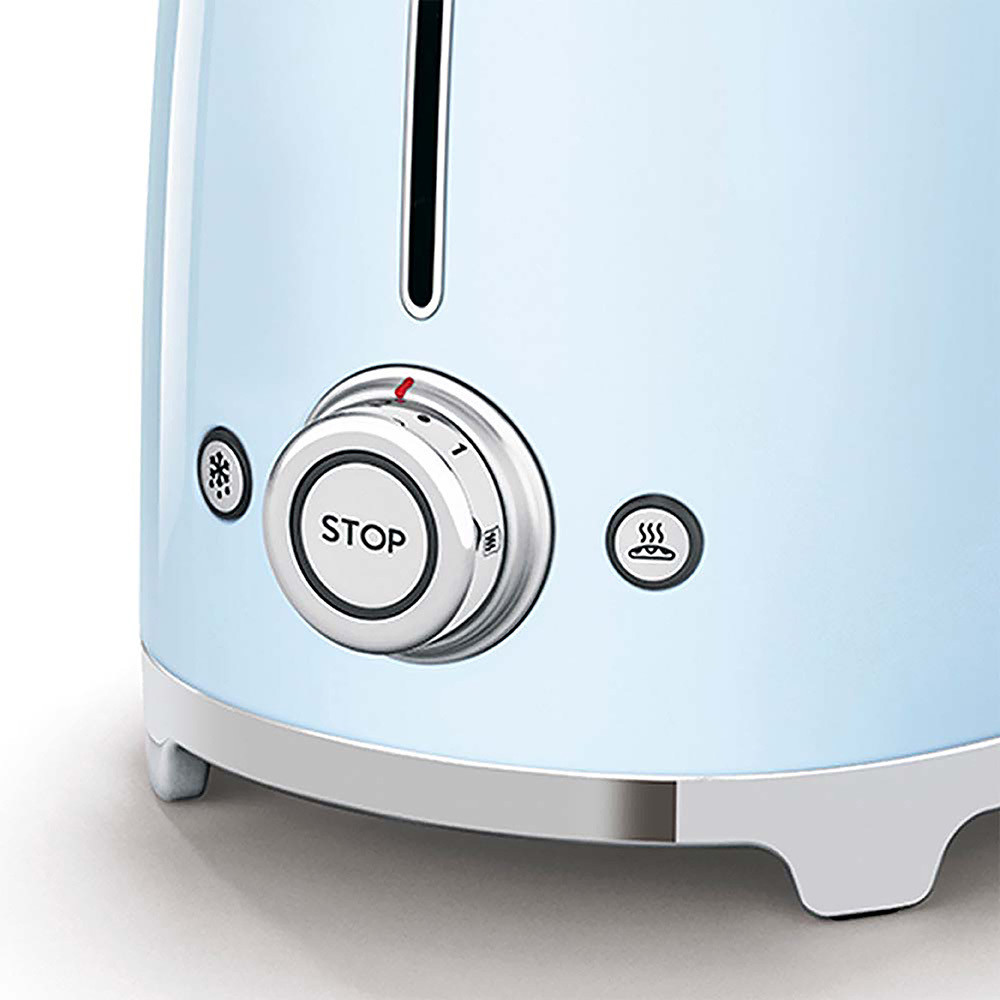 Smeg TSF01PBEU Azzurro Tostapane a 2 Scomparti 2 Fette 950W Stile Retro - immagine 3