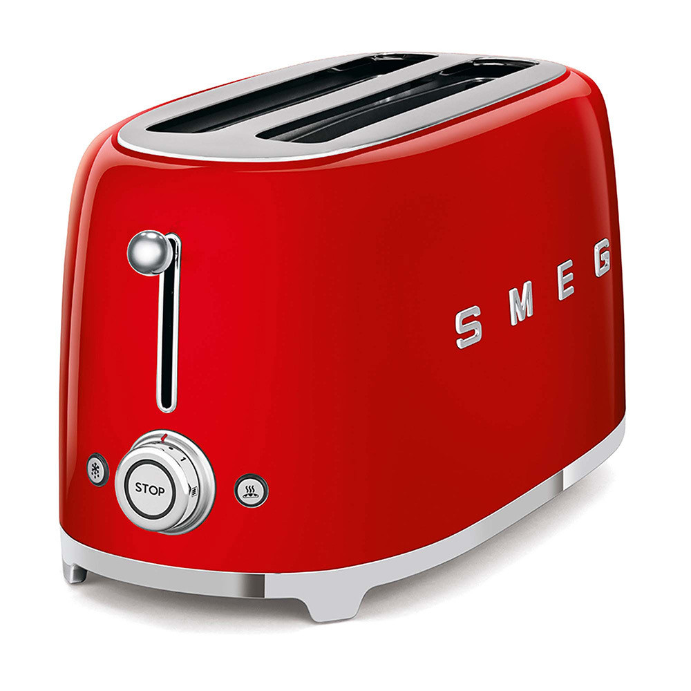 Smeg TSF02RDEU Rosso Tostapane a 2 Scomparti 4 Fette 1500W Stile Retro - immagine 2