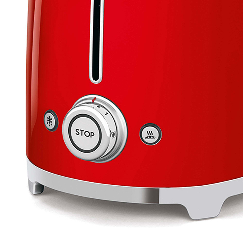 Smeg TSF02RDEU Rosso Tostapane a 2 Scomparti 4 Fette 1500W Stile Retro - immagine 3