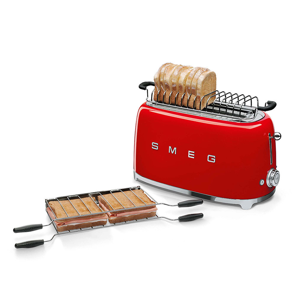 Smeg TSF02RDEU Rosso Tostapane a 2 Scomparti 4 Fette 1500W Stile Retro - immagine 4