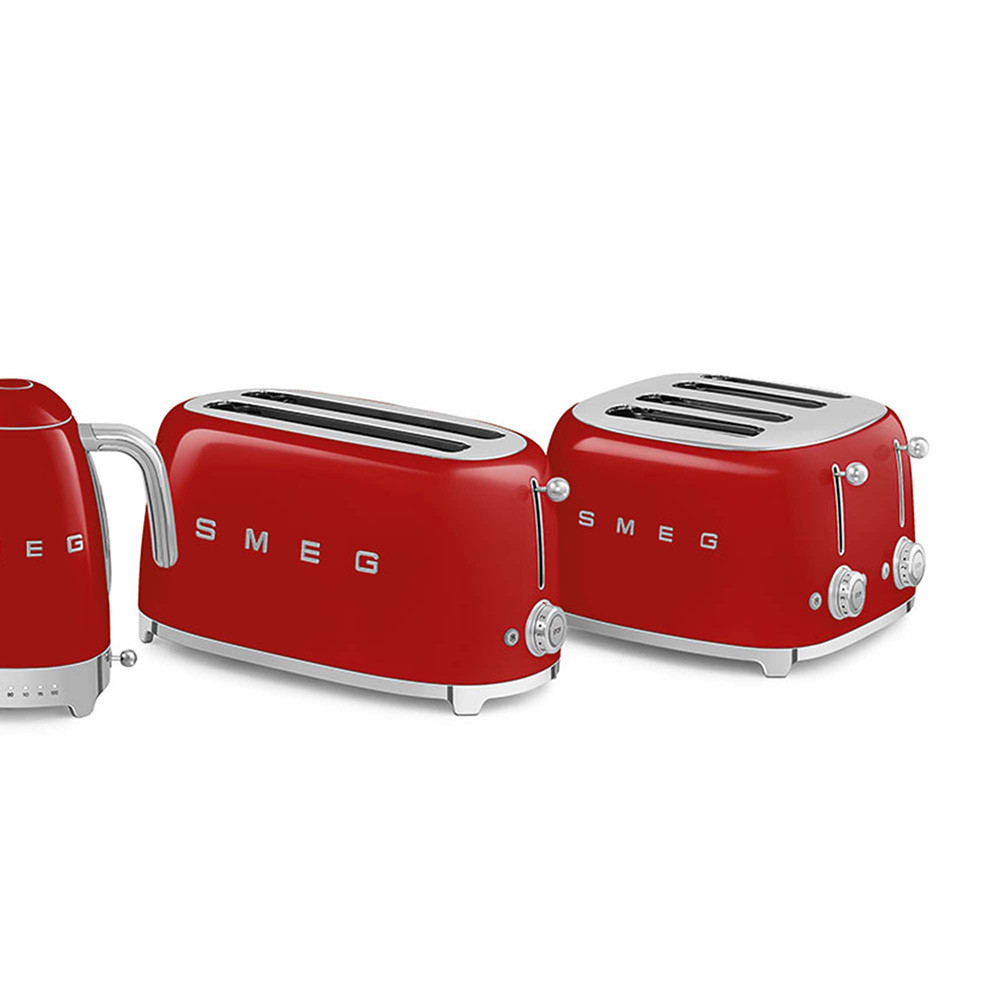 Smeg TSF02RDEU Rosso Tostapane a 2 Scomparti 4 Fette 1500W Stile Retro - immagine 5