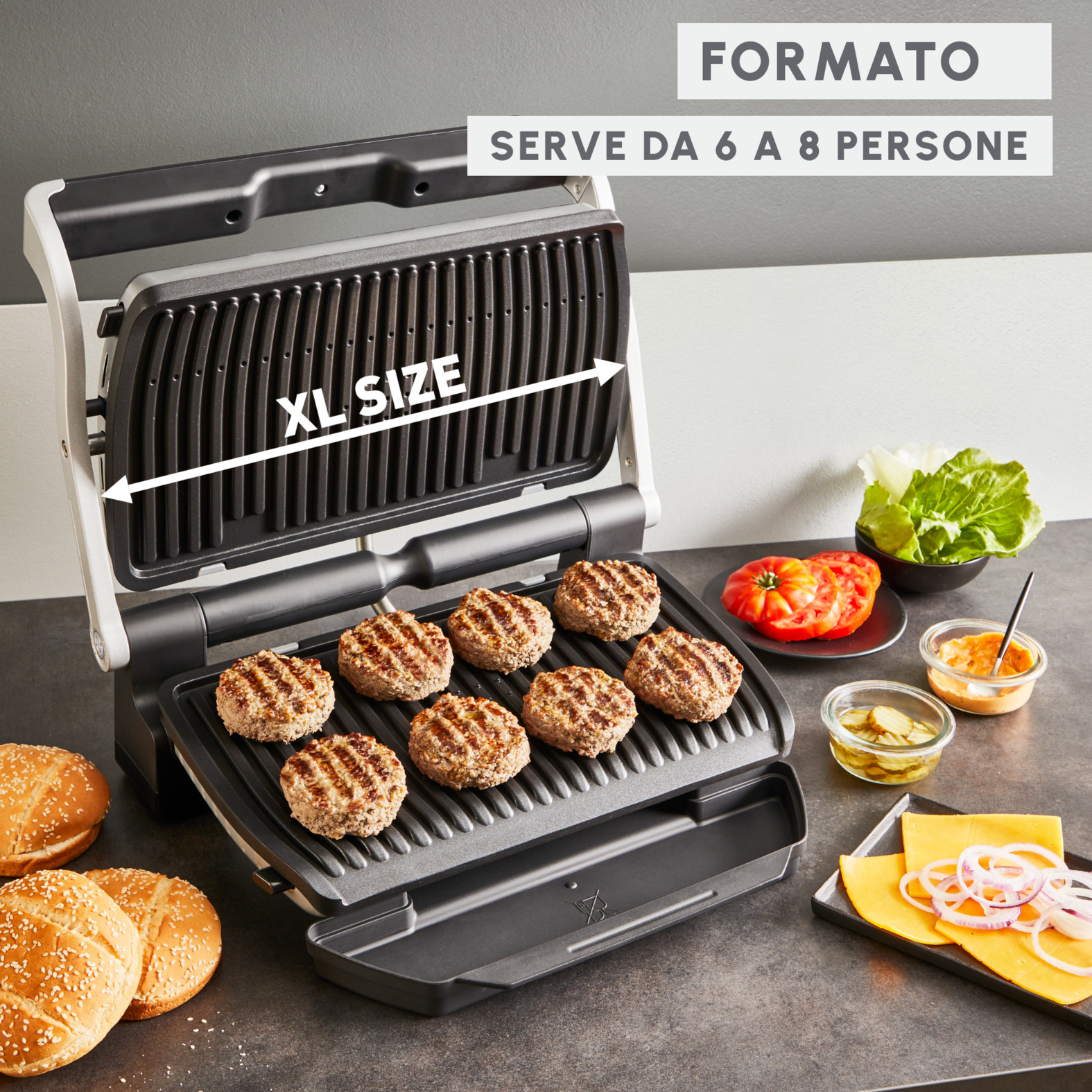 Moulinex GI727810 Optigrill Plus XL Black Bistecchiera 2000W - immagine 6