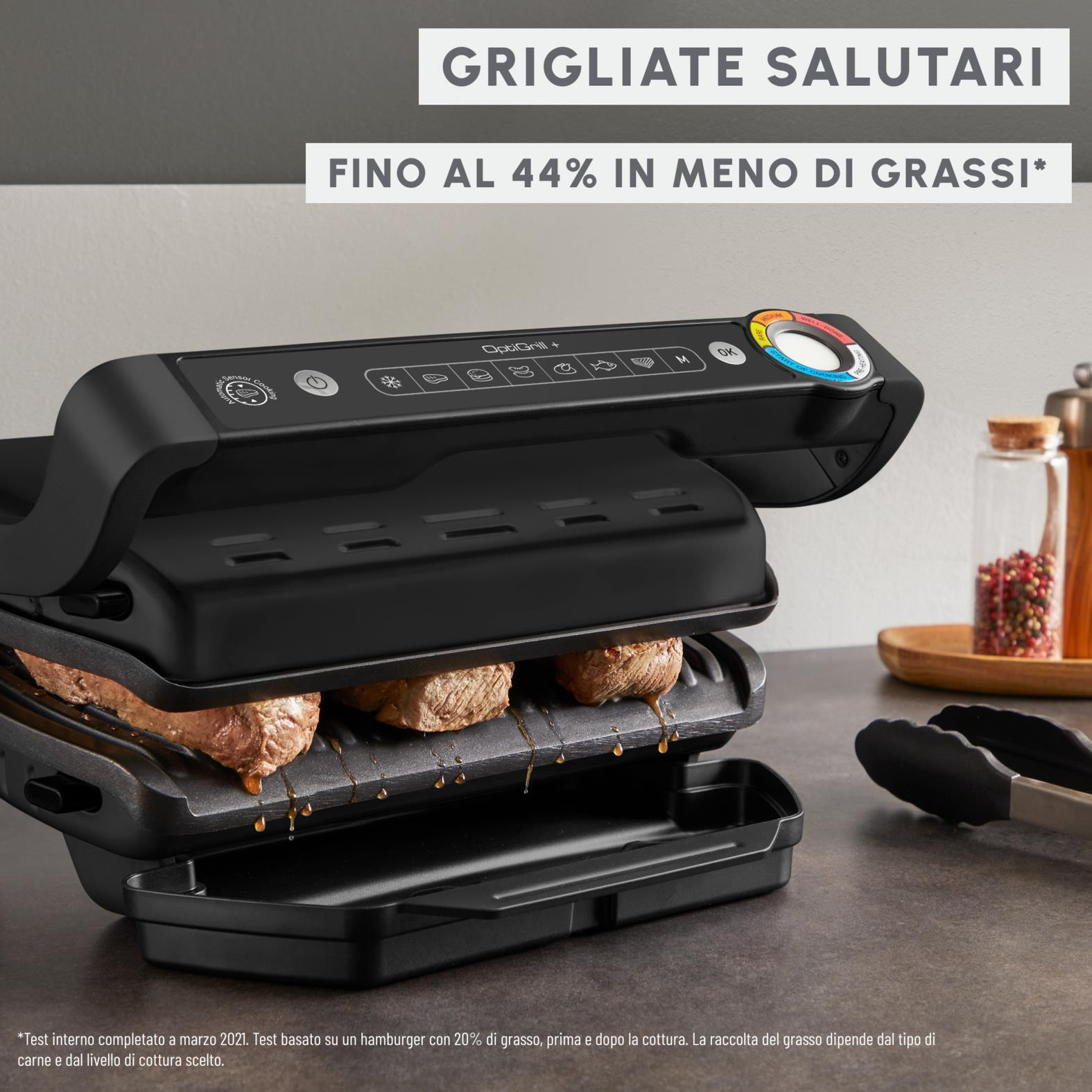 Moulinex GI717810 Optigrill Plus XL Black Bistecchiera 2000W - immagine 6