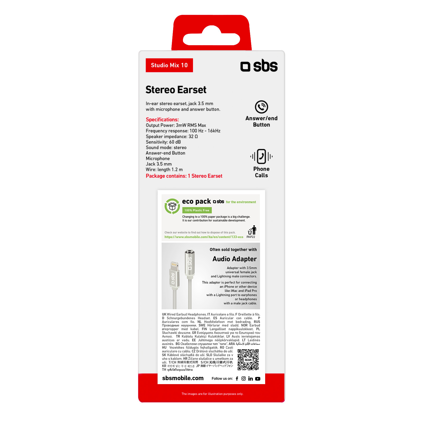 Sbs Blister Auricolare Rosa - immagine 4