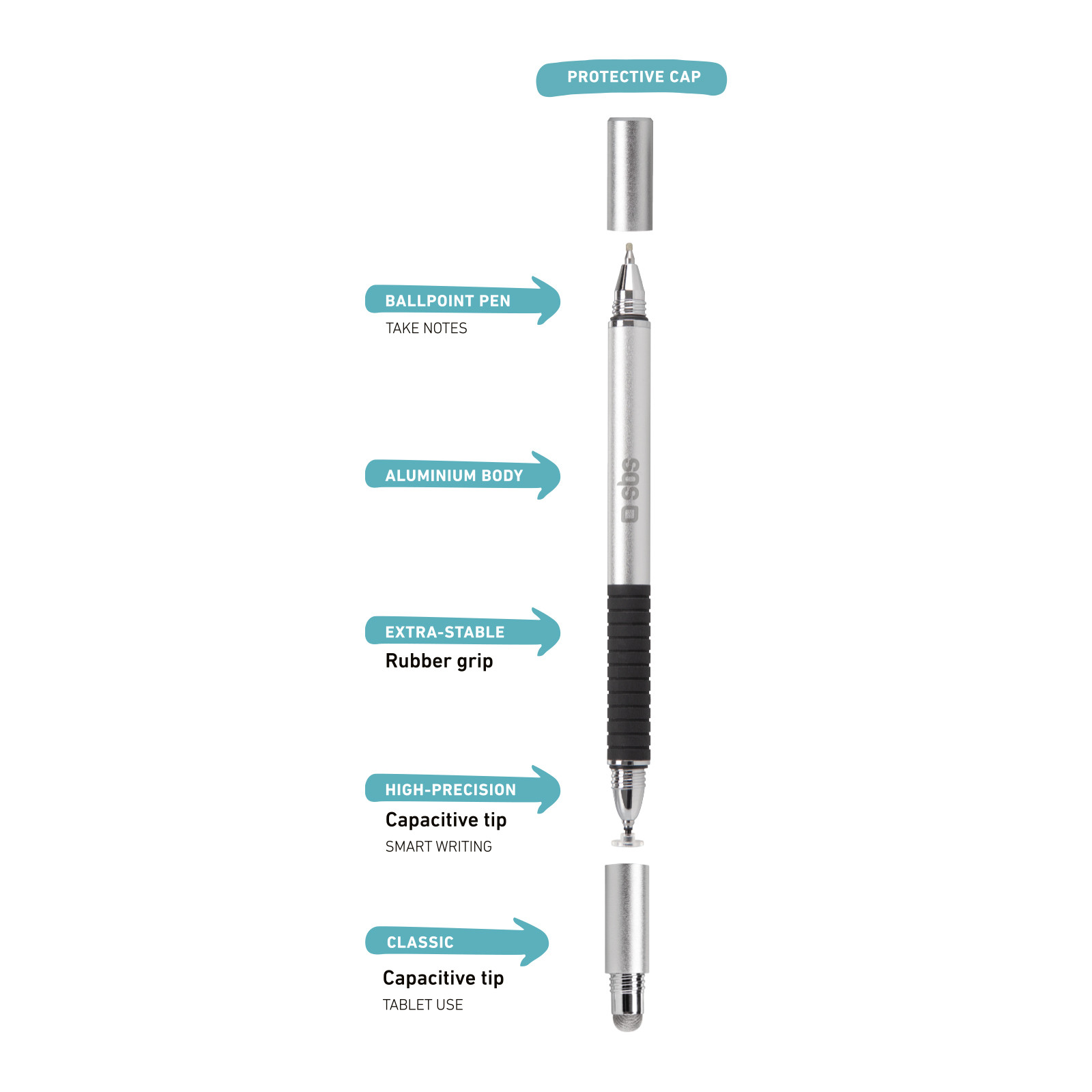SBS TTTATTOPROTRIO Penna Stylus Pro Trio - immagine 2