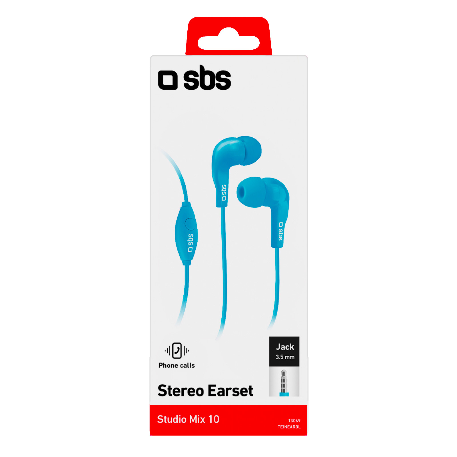 SBS TEINEARBL Studio Mix 10 Azzurro Auricolari con Filo 3.5 MM - immagine 3