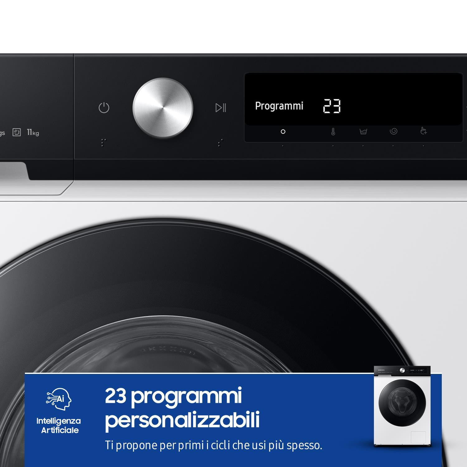 Samsung WW11DB7B94GEU3 Lavatrice Carica Frontale 11KG 1400 Giri WiFi Ecodosatore - immagine 3