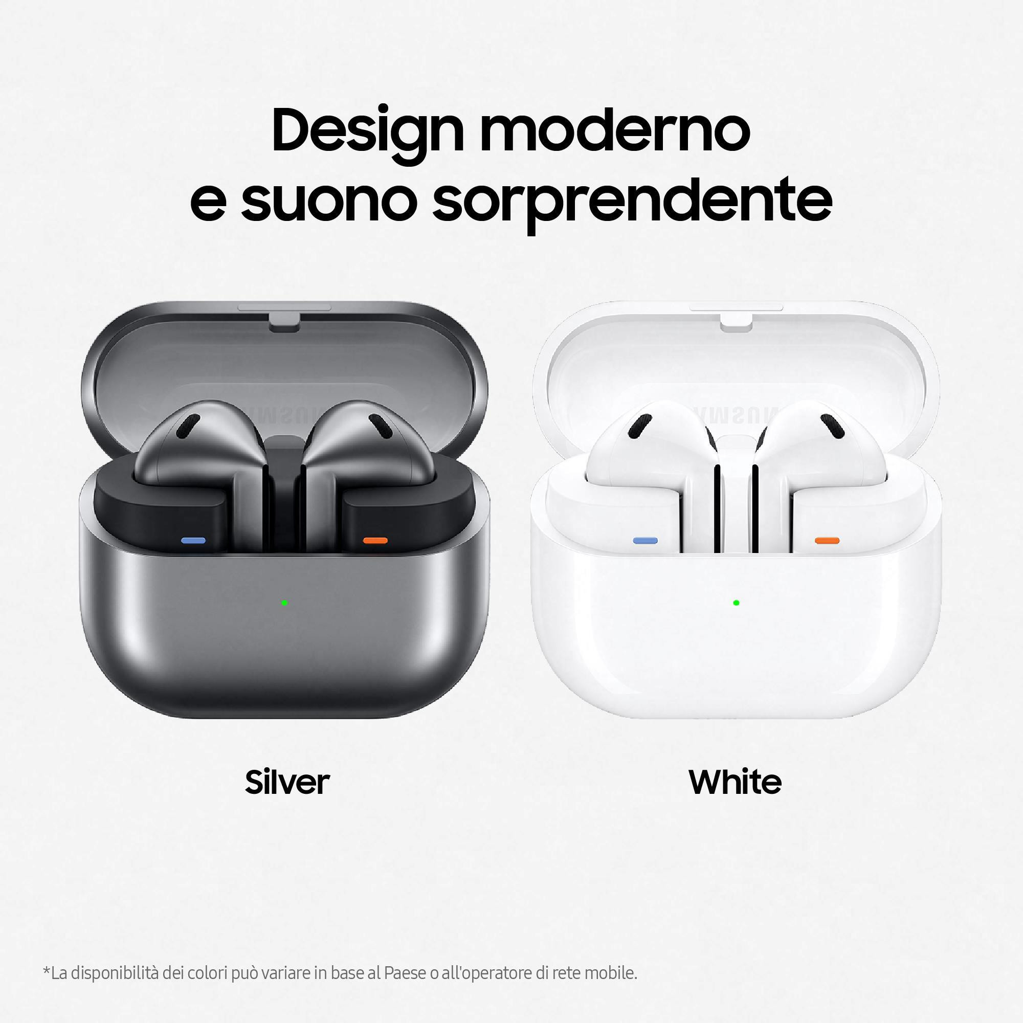 Samsung SMR530NZAAITV Silver Galaxy Buds 3 Cuffie Auricalari Bluetooth con AI - immagine 2