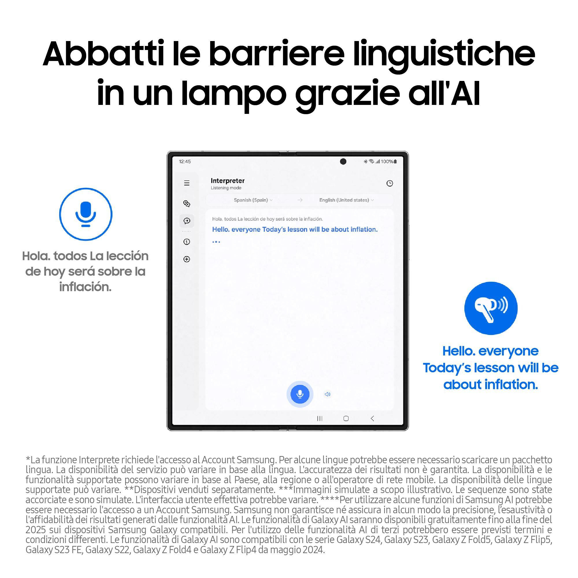 Samsung SMR530NZAAITV Silver Galaxy Buds 3 Cuffie Auricalari Bluetooth con AI - immagine 6