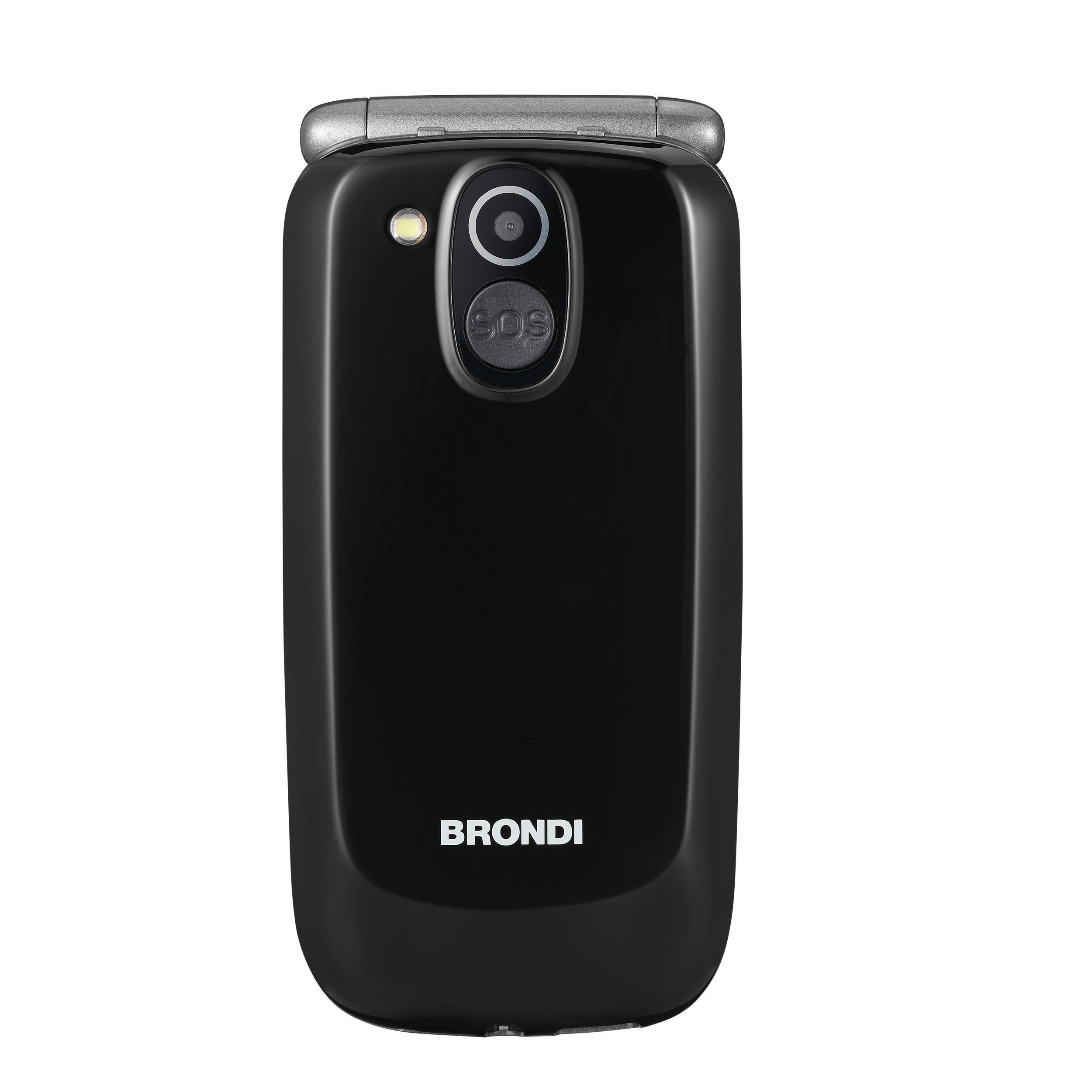 Brondi Amico Leale Nero Metal Cellulare Flip Dualsim con Tasto SOS - immagine 2