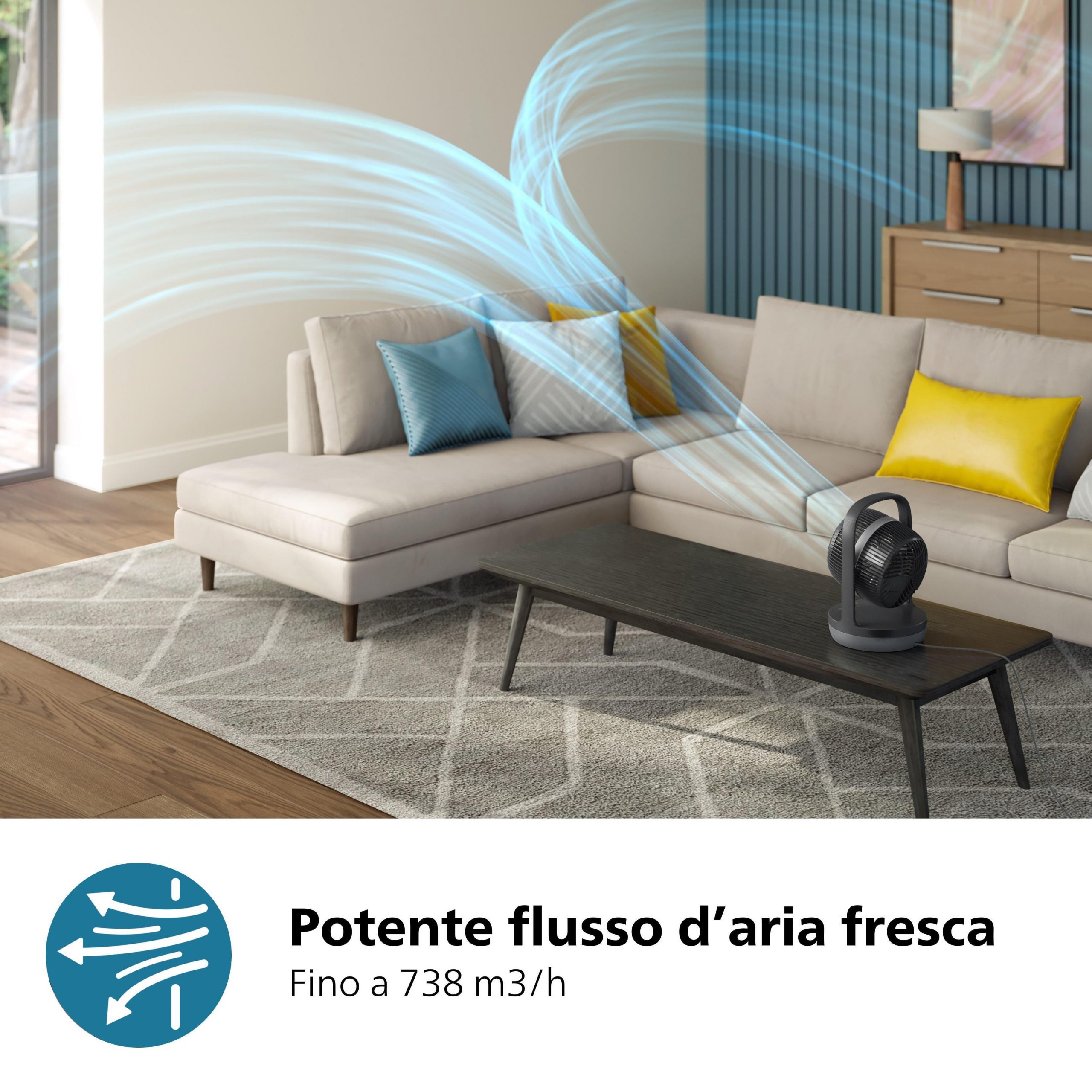 Philips CX3050 Nero Ventilatore da Tavolo Diametro 23CM - immagine 4