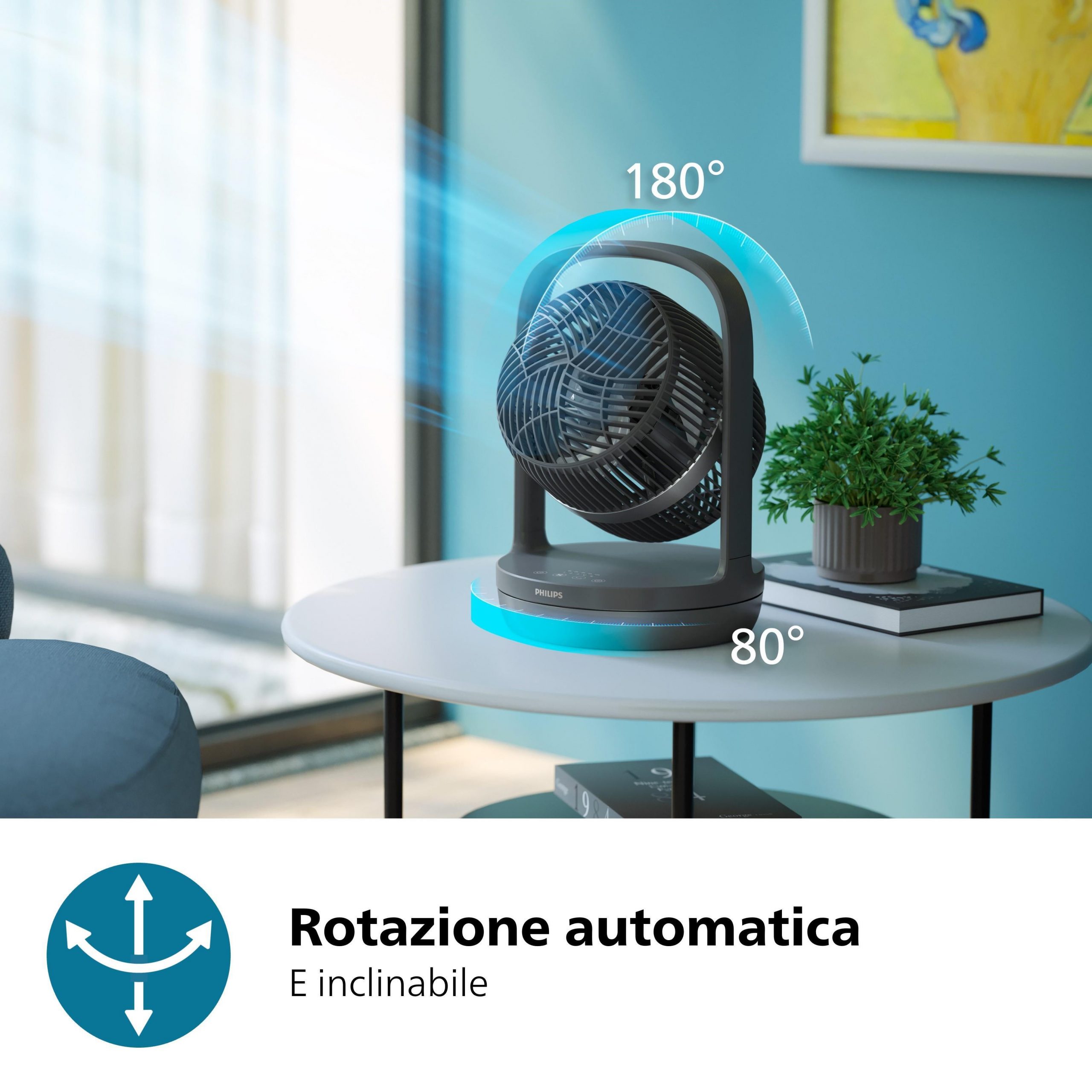 Philips CX3050 Nero Ventilatore da Tavolo Diametro 23CM - immagine 5