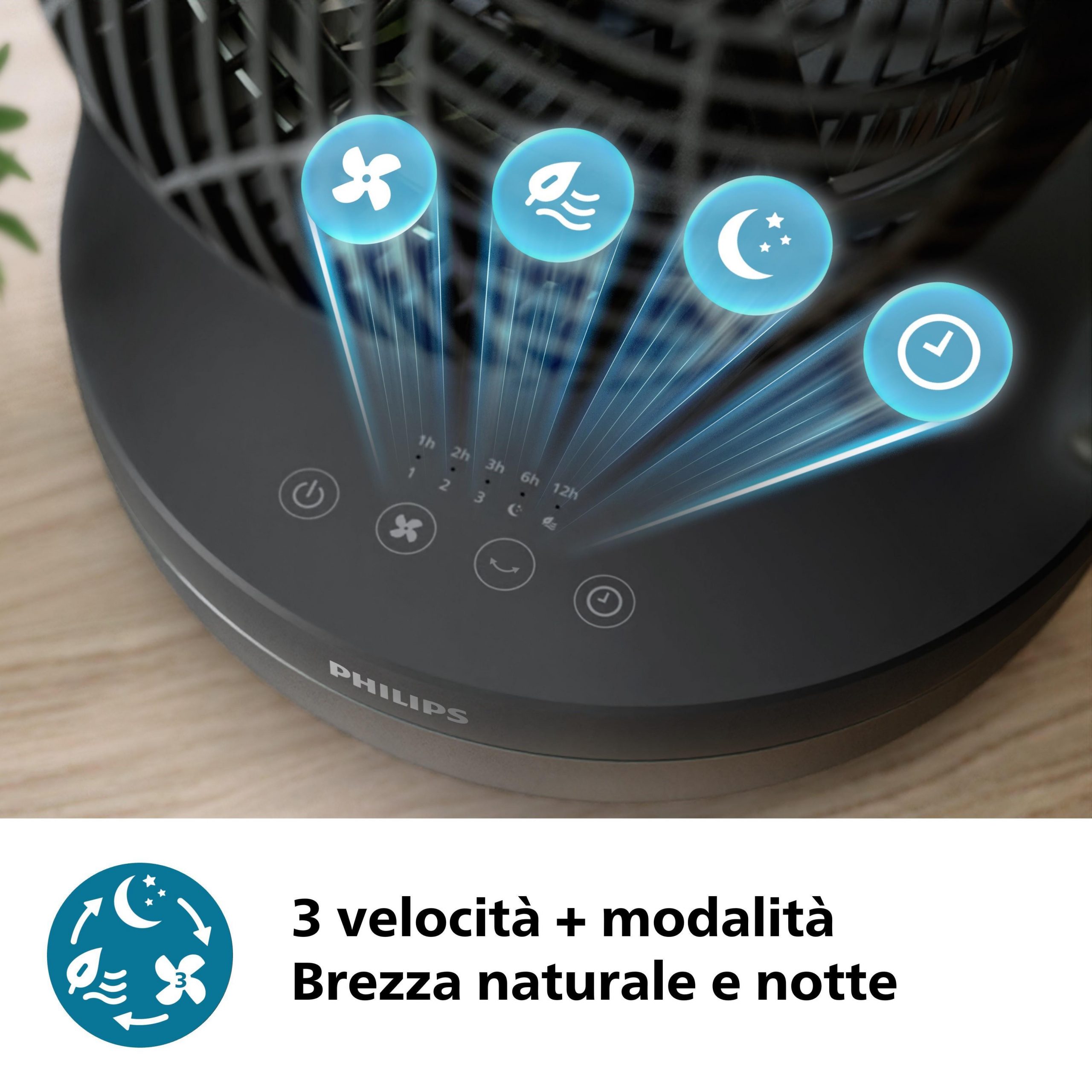 Philips CX3050 Nero Ventilatore da Tavolo Diametro 23CM - immagine 6