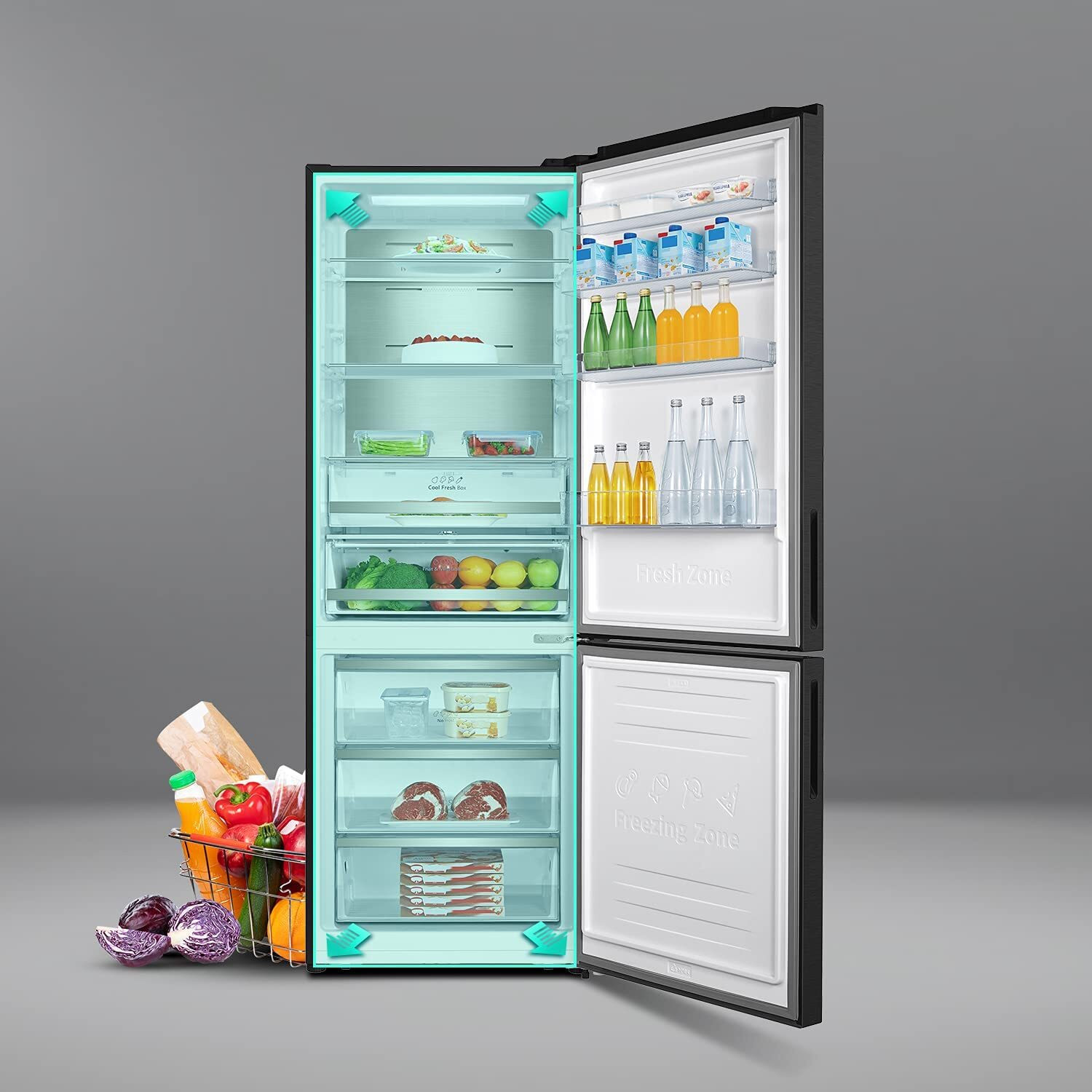 Hisense RB645N4BFE Frigorifero Combinato 495 Litri Nofrost Larghezzza 70cm - immagine 4