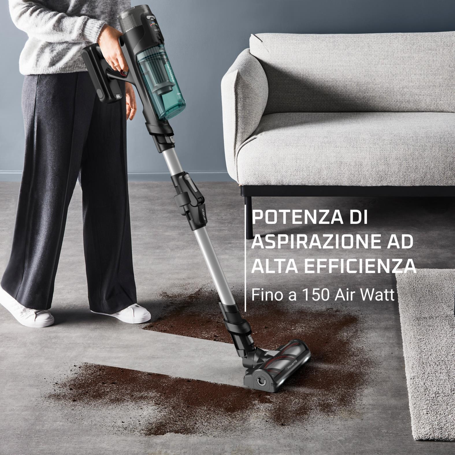 Rowenta X-Force Flex 13.60 Allergy Scopa Elettrica Ricaricabile Senza Sacco - immagine 2