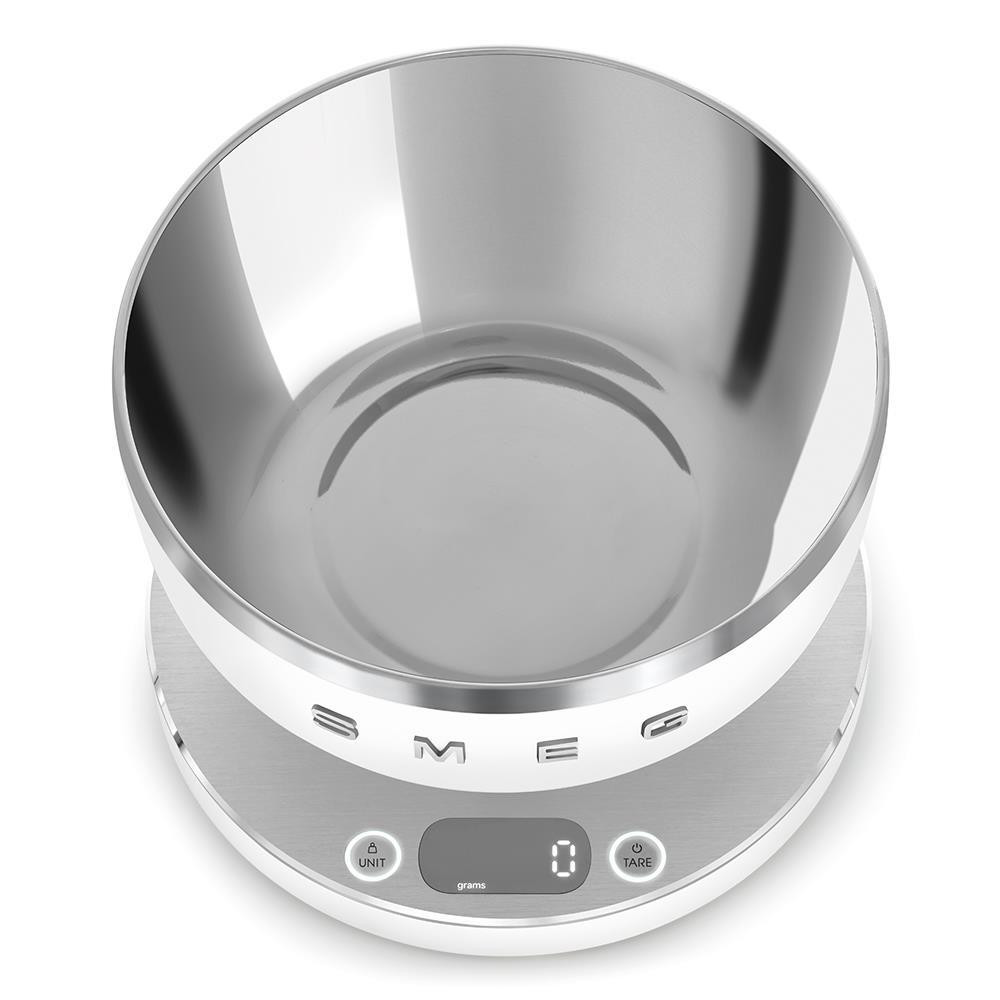 Smeg KSC01WHMWW Bianco Opaco Bilancia da Cucina Digitale con Ciotola Portata 5KG - immagine 4
