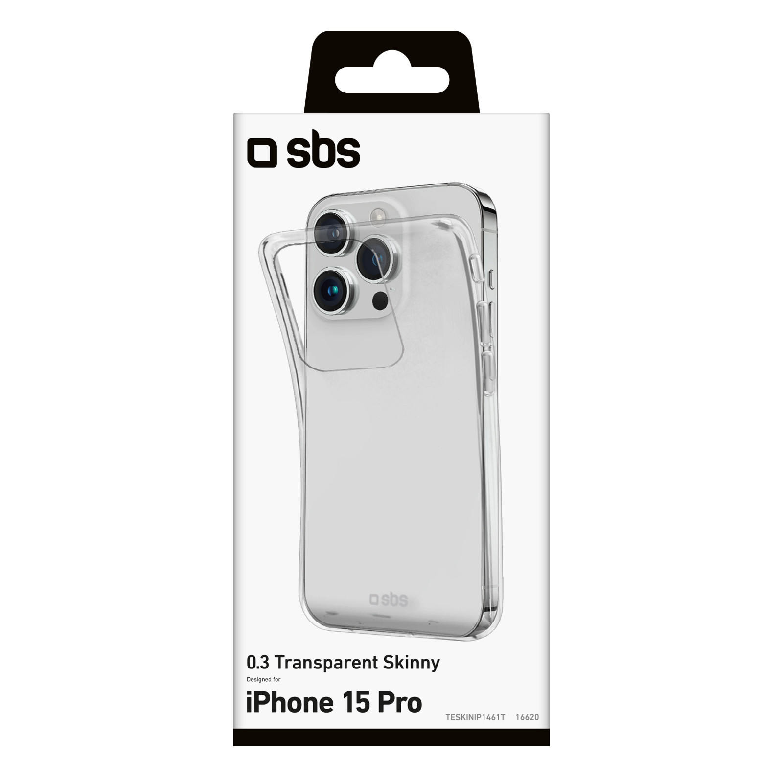 SBS TESKINIP1561PT Cover Skinny Clear per iPhone 15 Pro - immagine 3