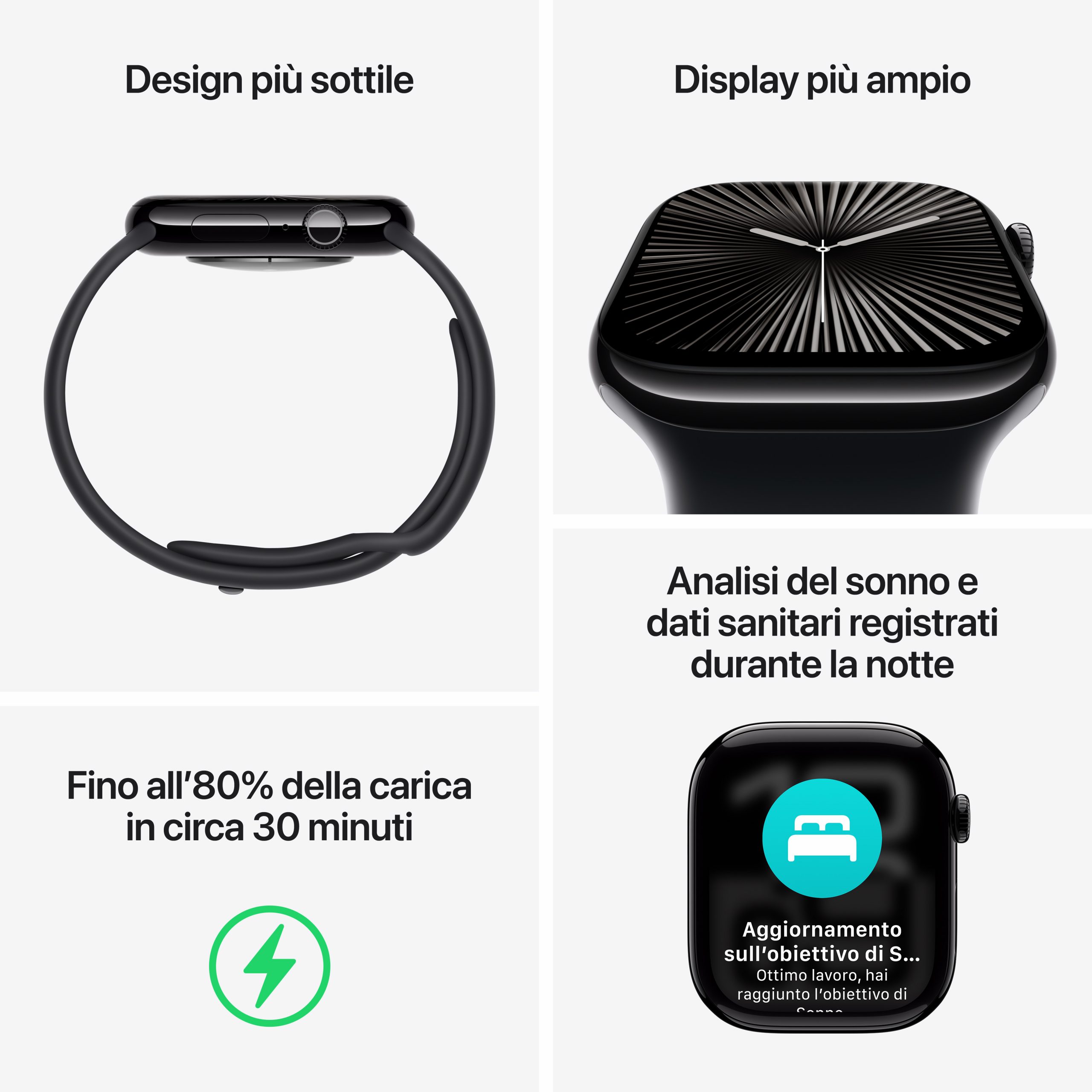 Apple MWWU3QLA Apple Watch 10 Alluminio Rose Gold Smartwatch 46MM GPS Sportband - immagine 3
