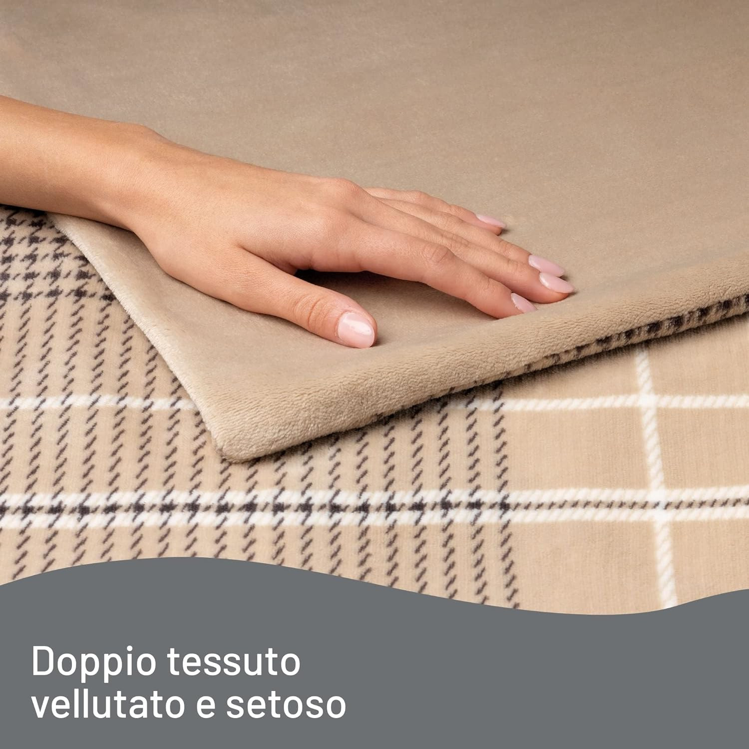 Imetec CaldoPlaid Adapto Elegance 16936 Plaid Riscaldabile 180x140CM 6 Temp. - immagine 5