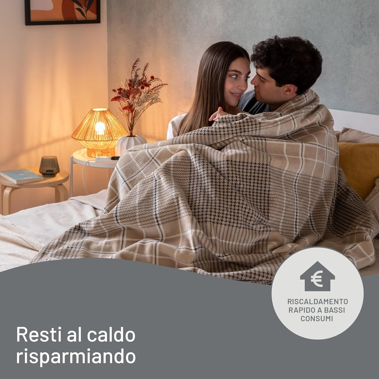 Imetec CaldoPlaid Adapto Elegance 16936 Plaid Riscaldabile 180x140CM 6 Temp. - immagine 6