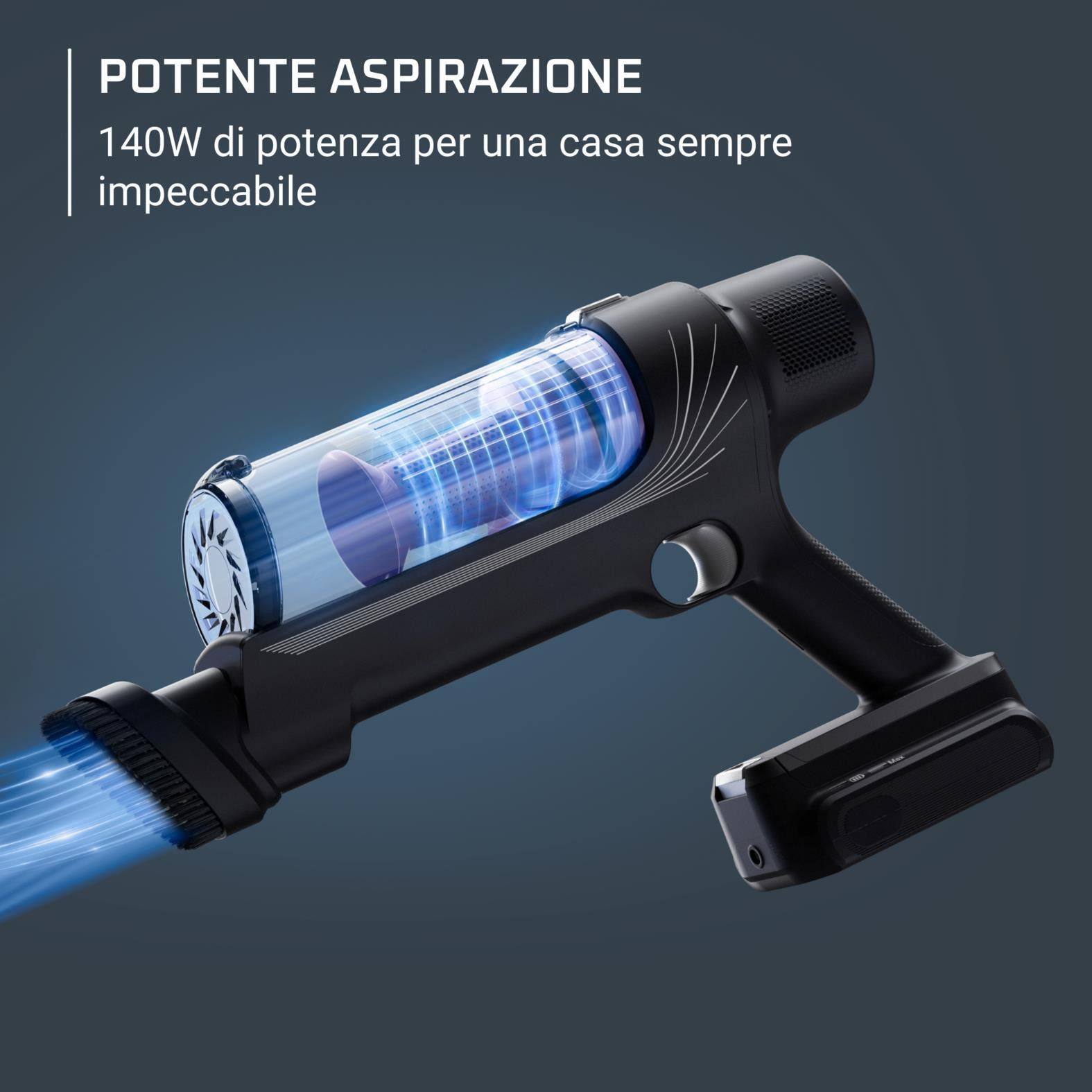 Rowenta X-Pert 7.60 Blu RH6A35 Scopa Ricaricabile Senza Sacco 2in1 0.44lt 18v - immagine 2