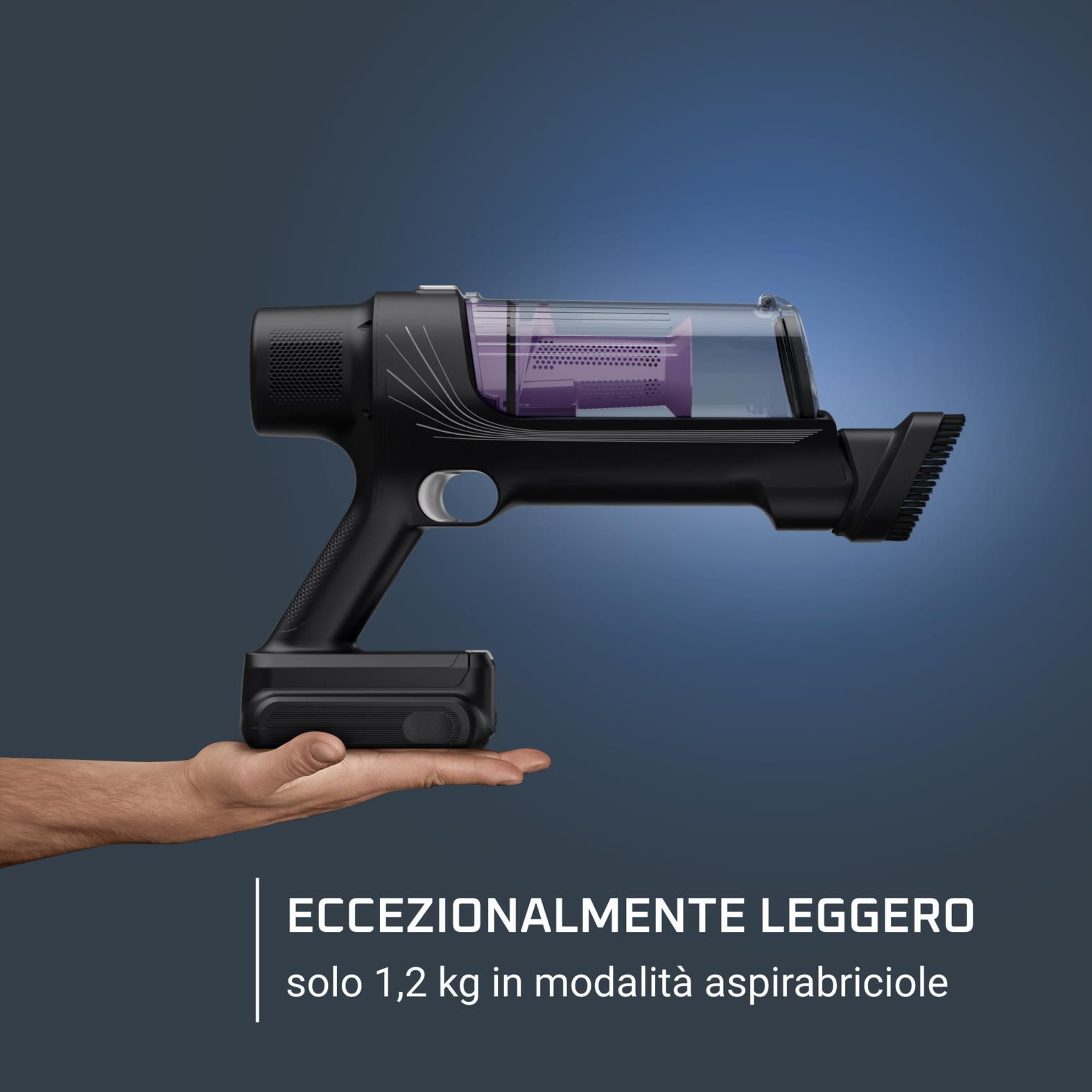 Rowenta X-Pert 7.60 Blu RH6A35 Scopa Ricaricabile Senza Sacco 2in1 0.44lt 18v - immagine 3