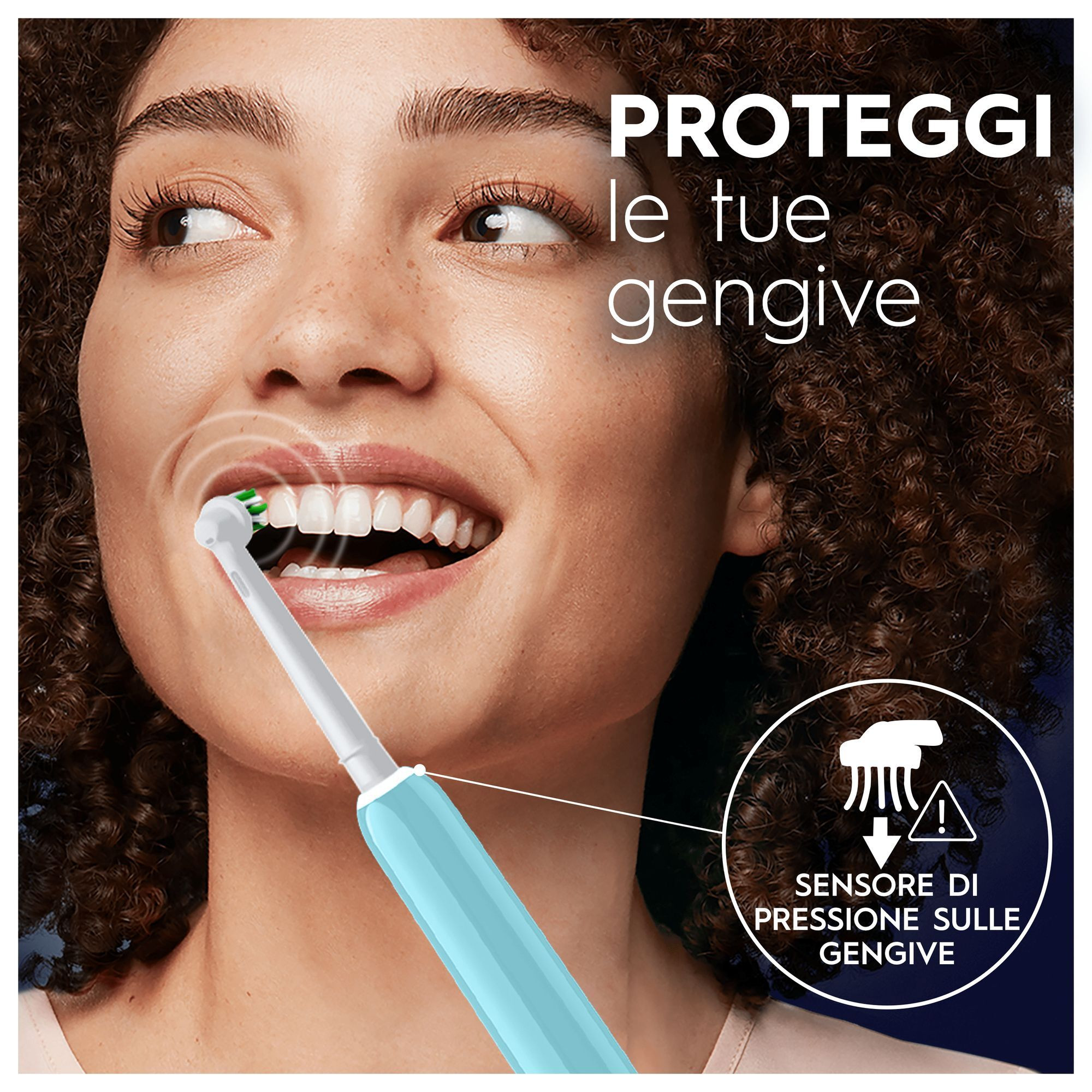 Oral-B Pro1 Duo BLACKBLU Spazzolino Elettrico 3D Duopack 1 Nero e 1 Azzurro - immagine 3
