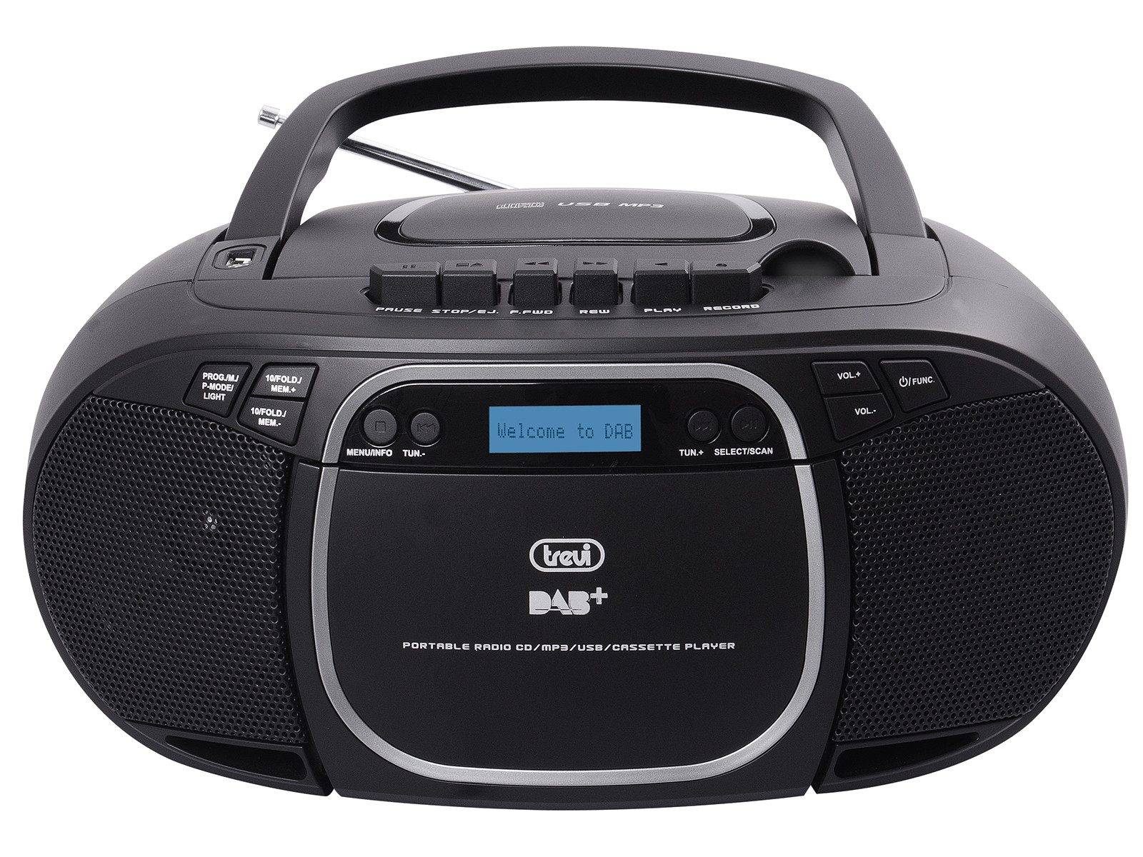 Trevi CMP576 DAB Nero Stereo Portatile Boombox con CD e Radio DAB - immagine 2