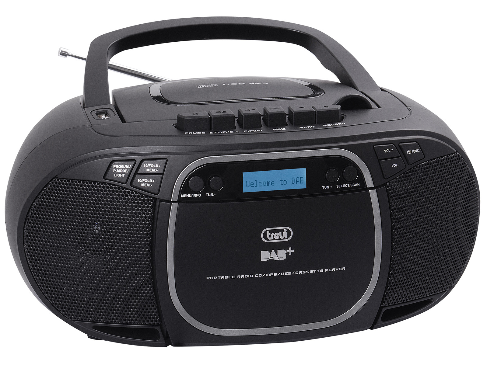 Trevi CMP576 DAB Nero Stereo Portatile Boombox con CD e Radio DAB - immagine 3