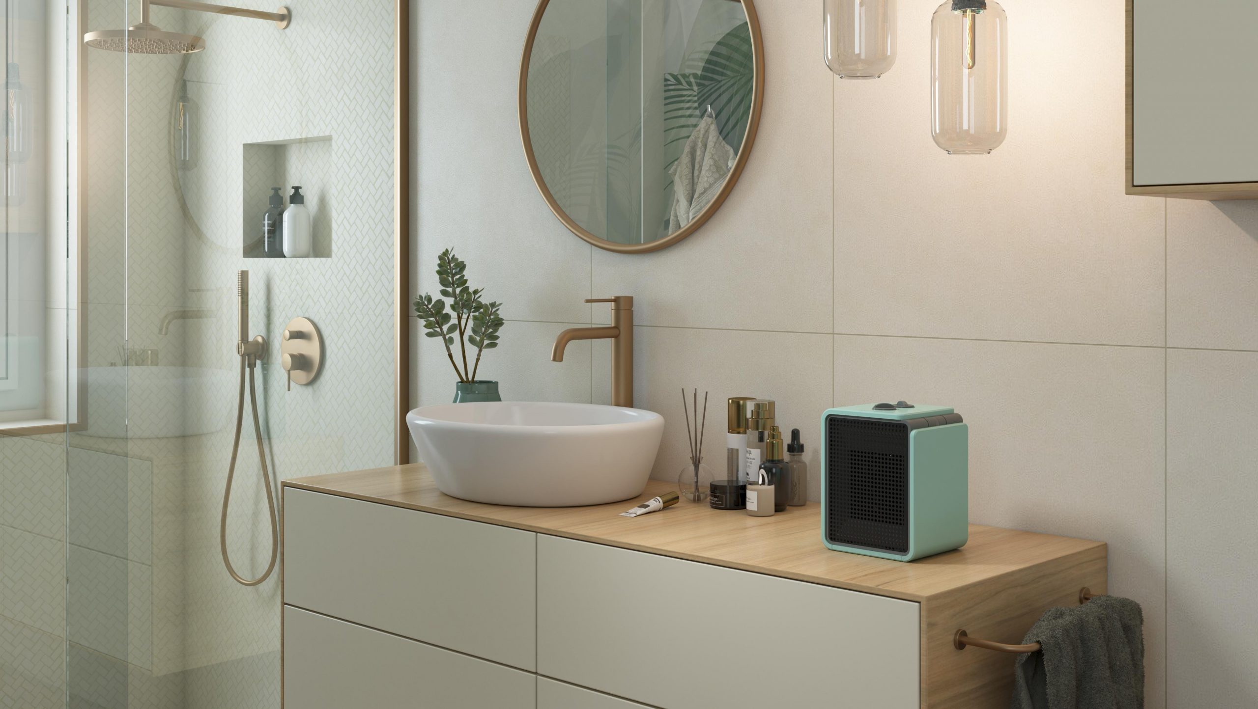 Splendid Caldo Cubic Verde Termoventilatore Ceramico Compatto 1800W 55MQ - immagine 5