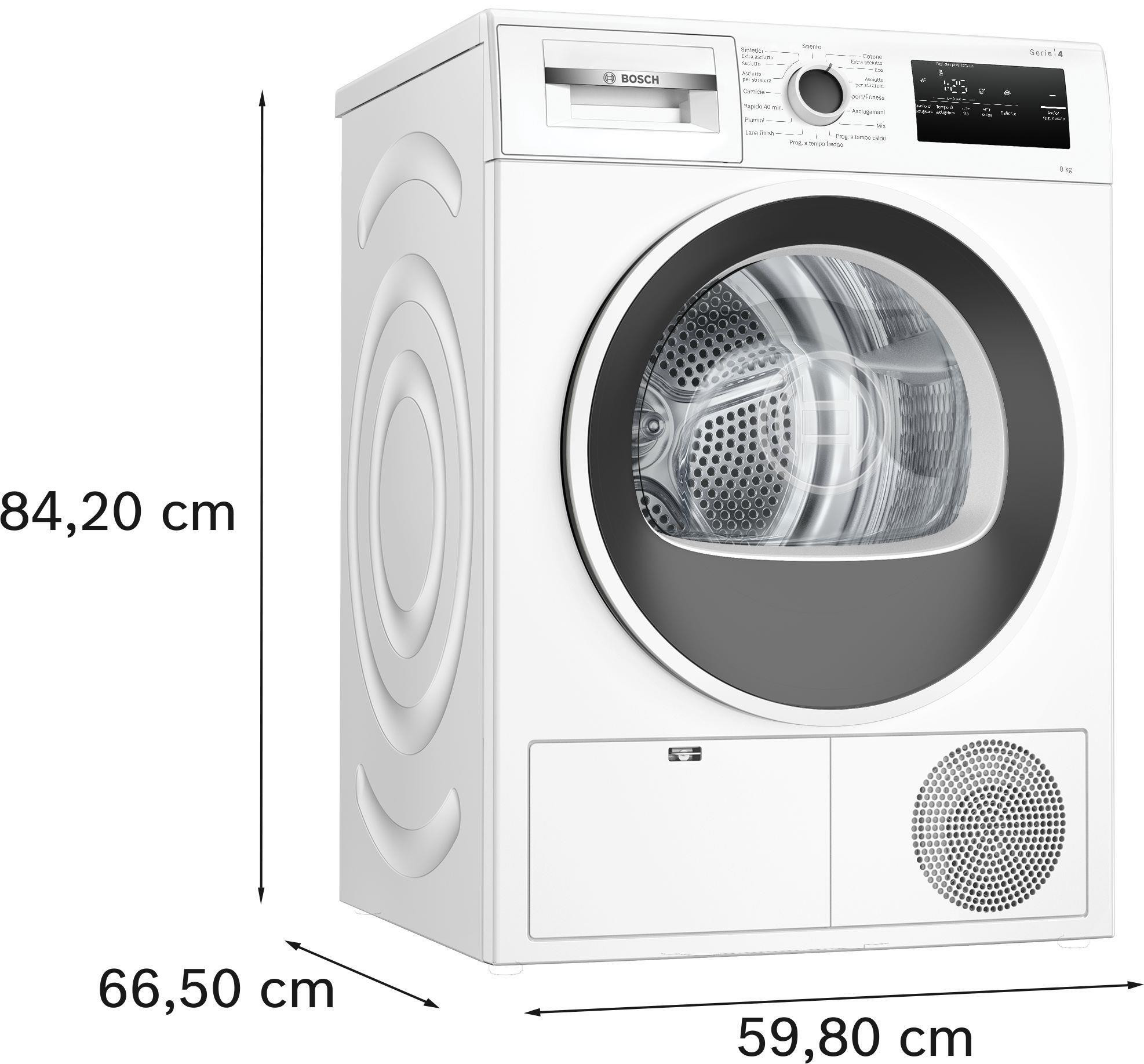 Bosch WTH85208II Asciugatrice Carica Frontale 8KG Pompa di Calore - immagine 5