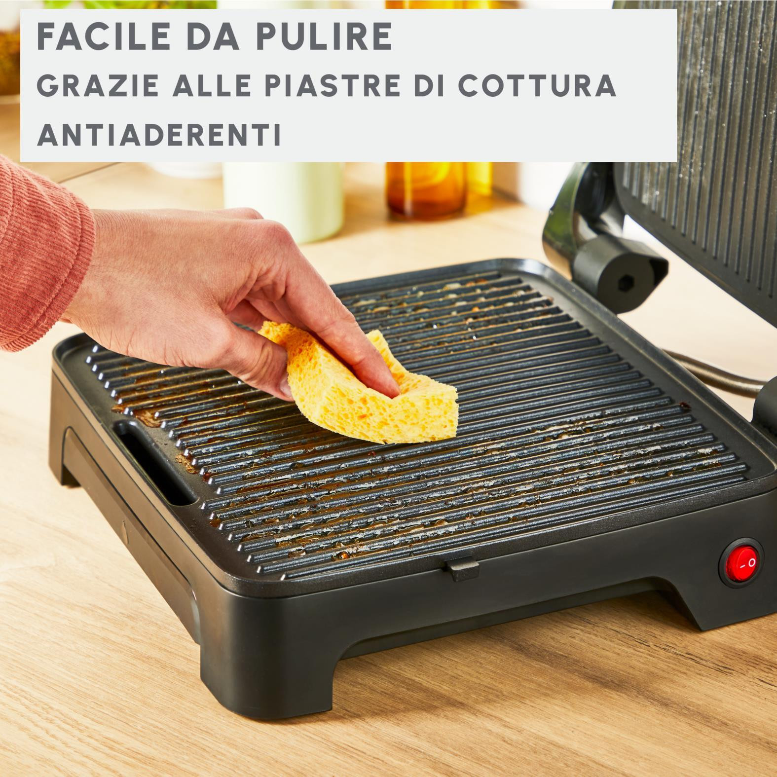 Moulinex Inicio Adjust Bistecchiera Elettrica 1830-2180W 2in1 - immagine 4