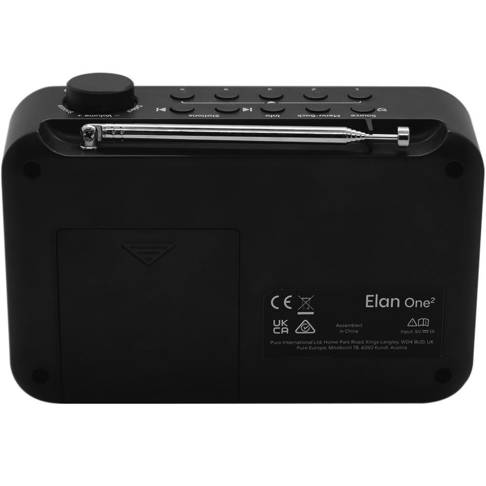 Pure Elan One 2 Nera Portatile Dab Plus con Bluetooth - immagine 2