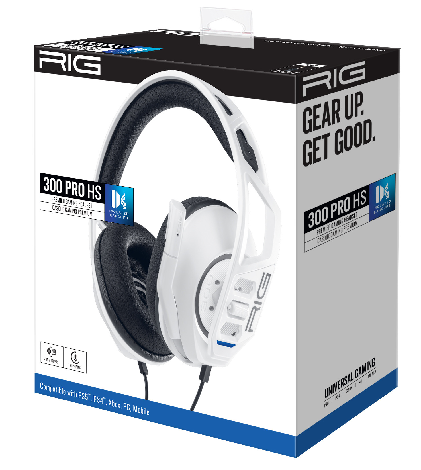 Nacon RIG 300 PRO HS Bianco Cuffie da Gaming per Playstation con Microfono - immagine 3