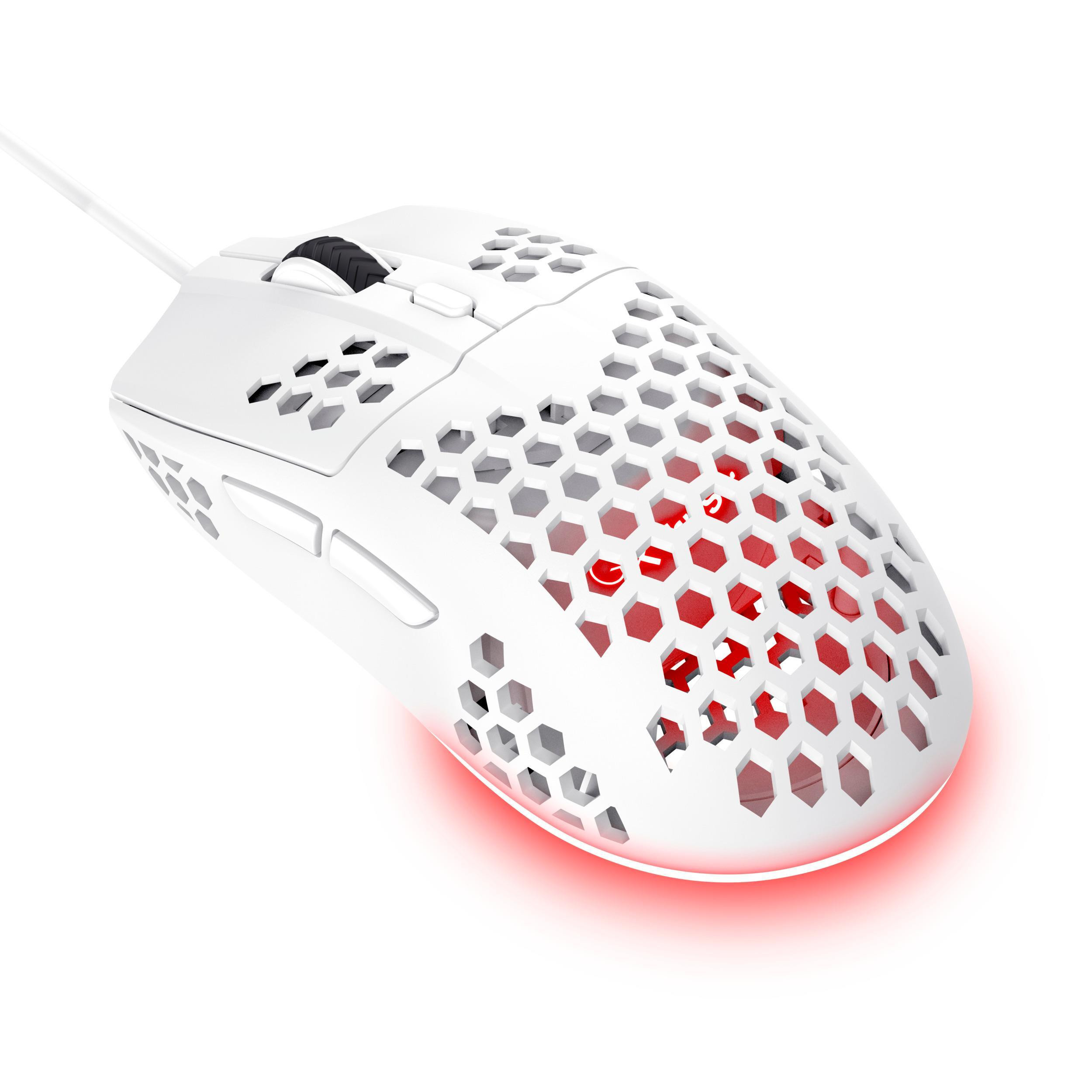 Trust GXT928 Helox White Mouse Gaming Wired con Illuminazione RGB - immagine 2