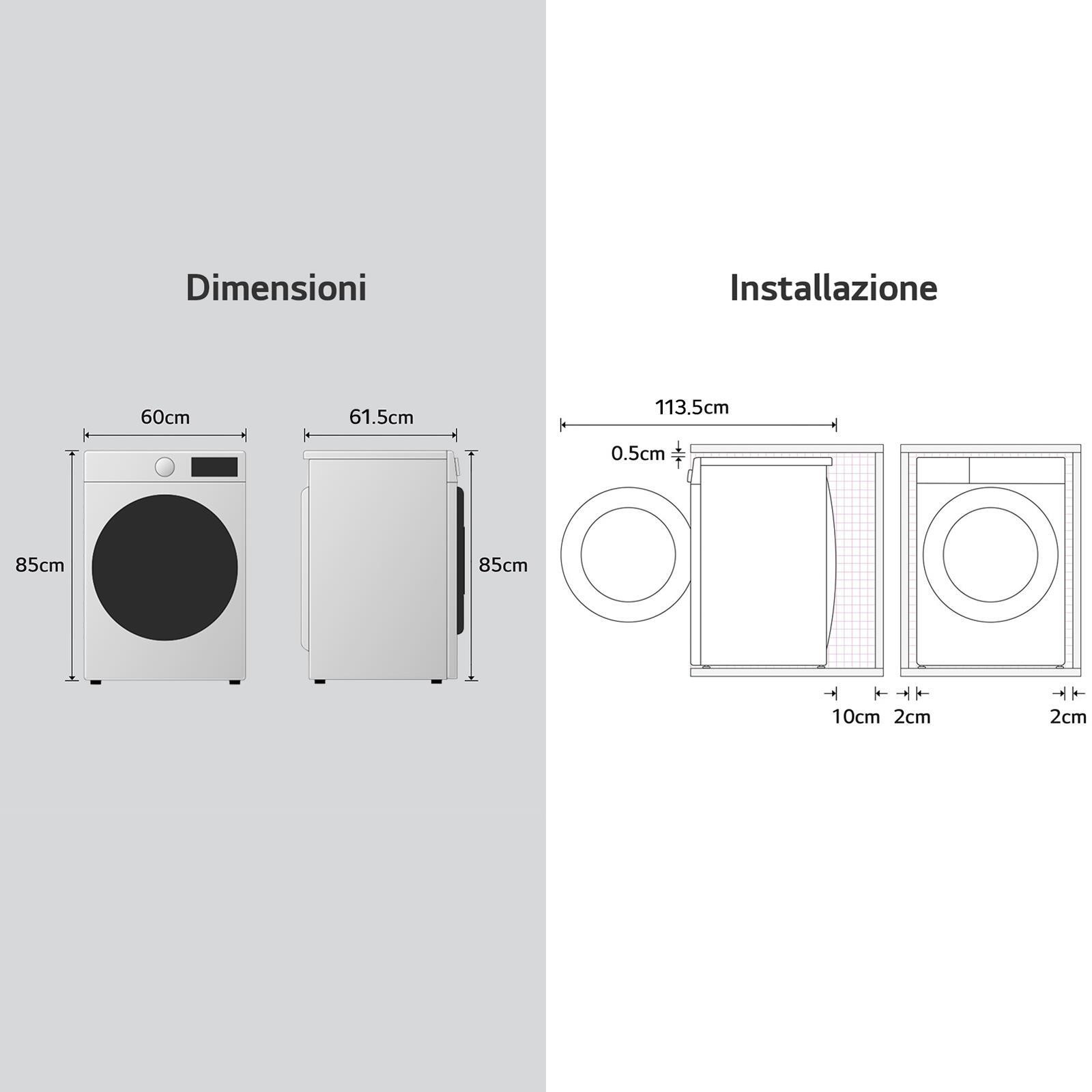 LG F4R3013NSWB Lavatrice Carica Frontale 13KG 1400 Giri - immagine 3
