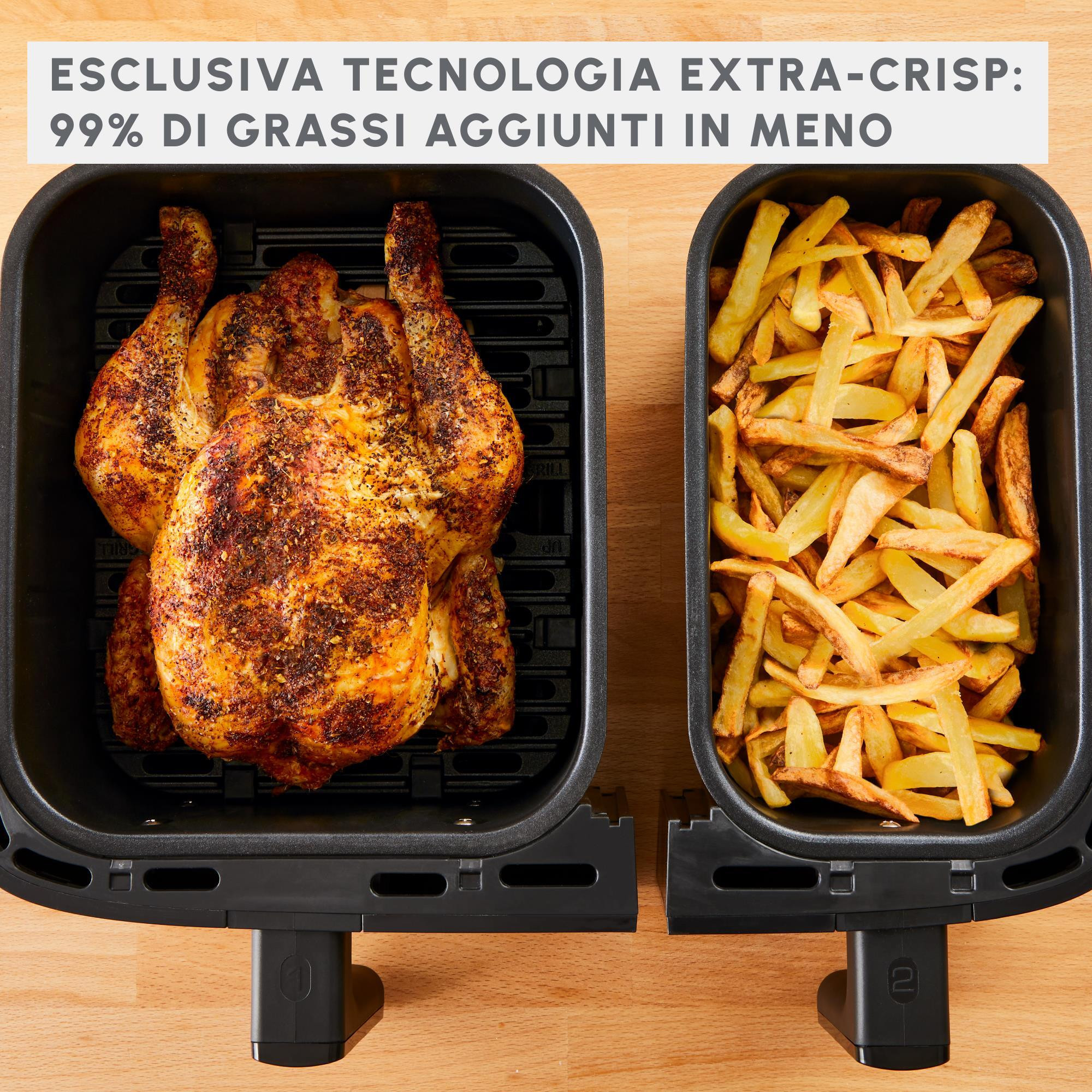 Moulinex Dual Easy Fry e Grill Friggitrice Ad Aria 2700W 2 Cestelli 8.3 Litri - immagine 6