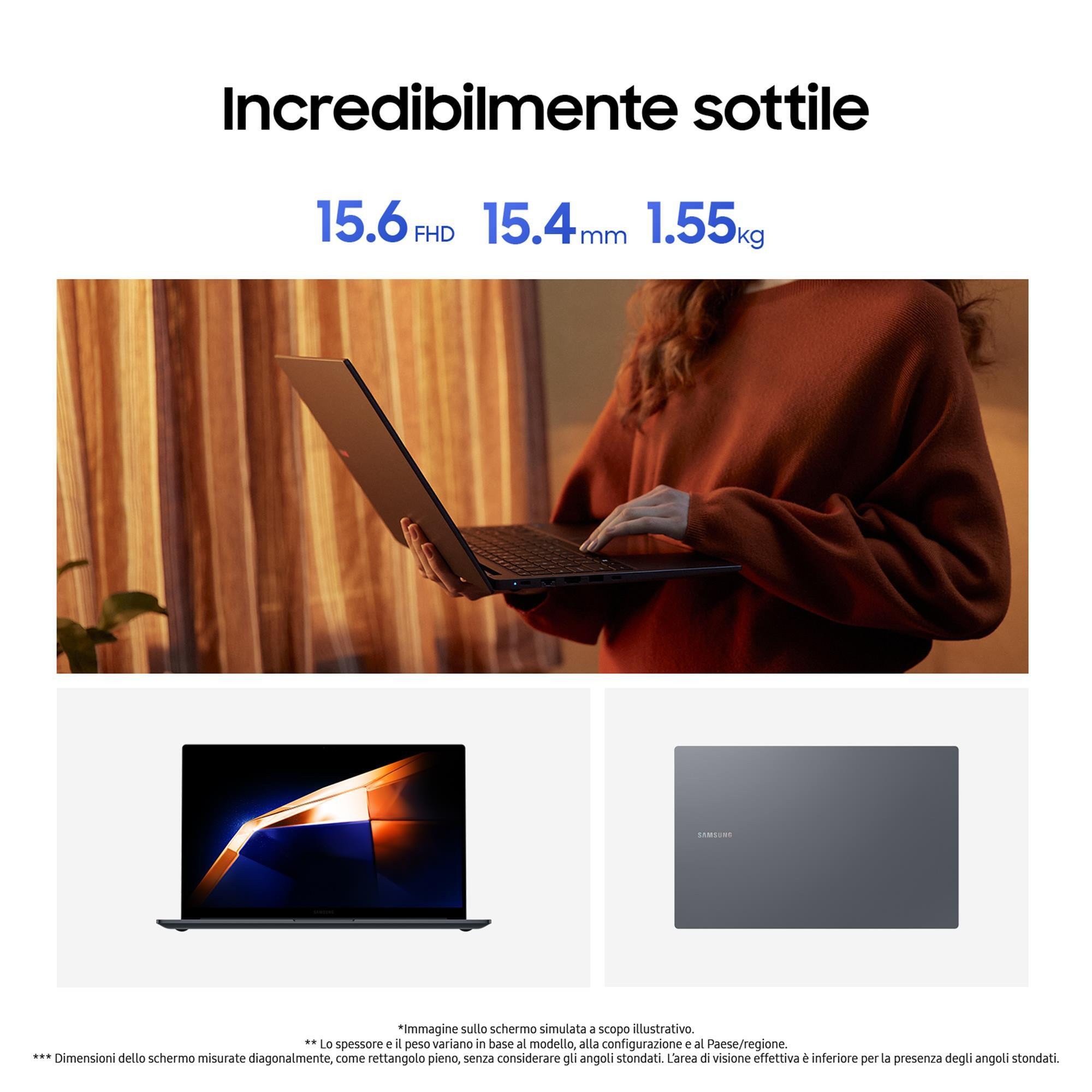 Samsung Galaxy Book4 Notebook 15.6 Pollici FHD Core7-150u 16GB SSD512GB - immagine 4
