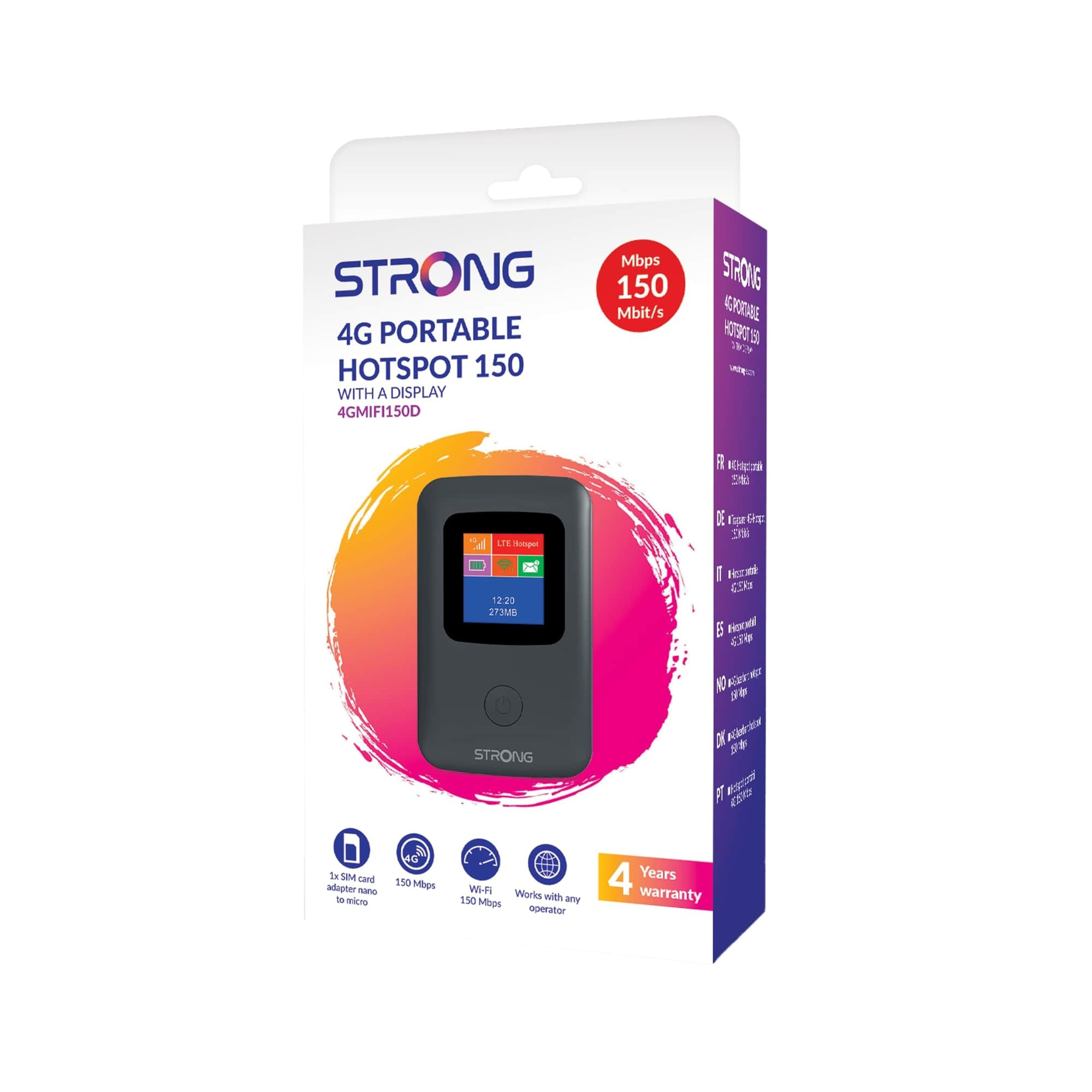 Strong 4GMIFI150D Hotspot Portatile 4G 150 Mbit-s Con Display - immagine 6