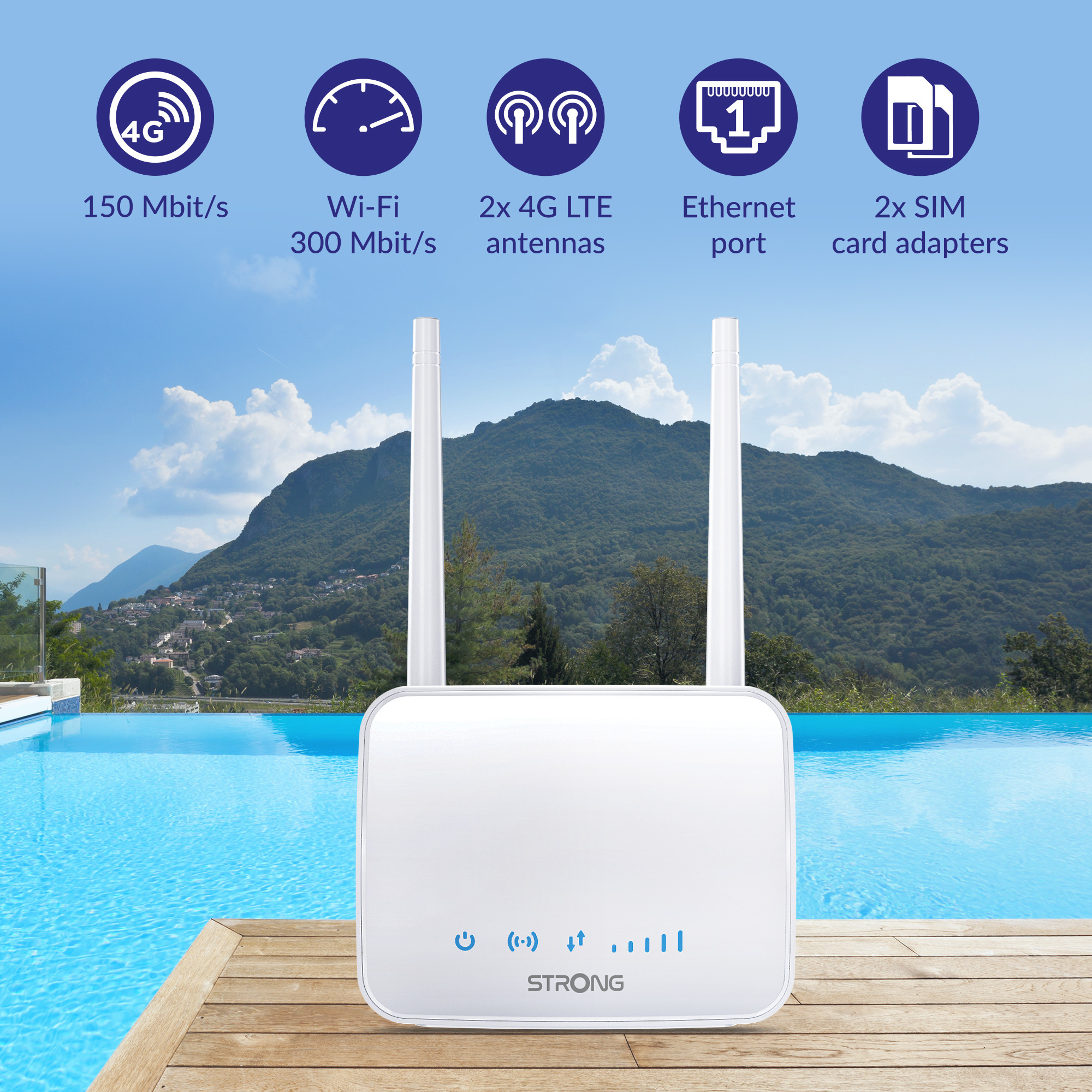 Strong 4GROUTER350M Router 4G LTE 300 Mbit-s - immagine 3