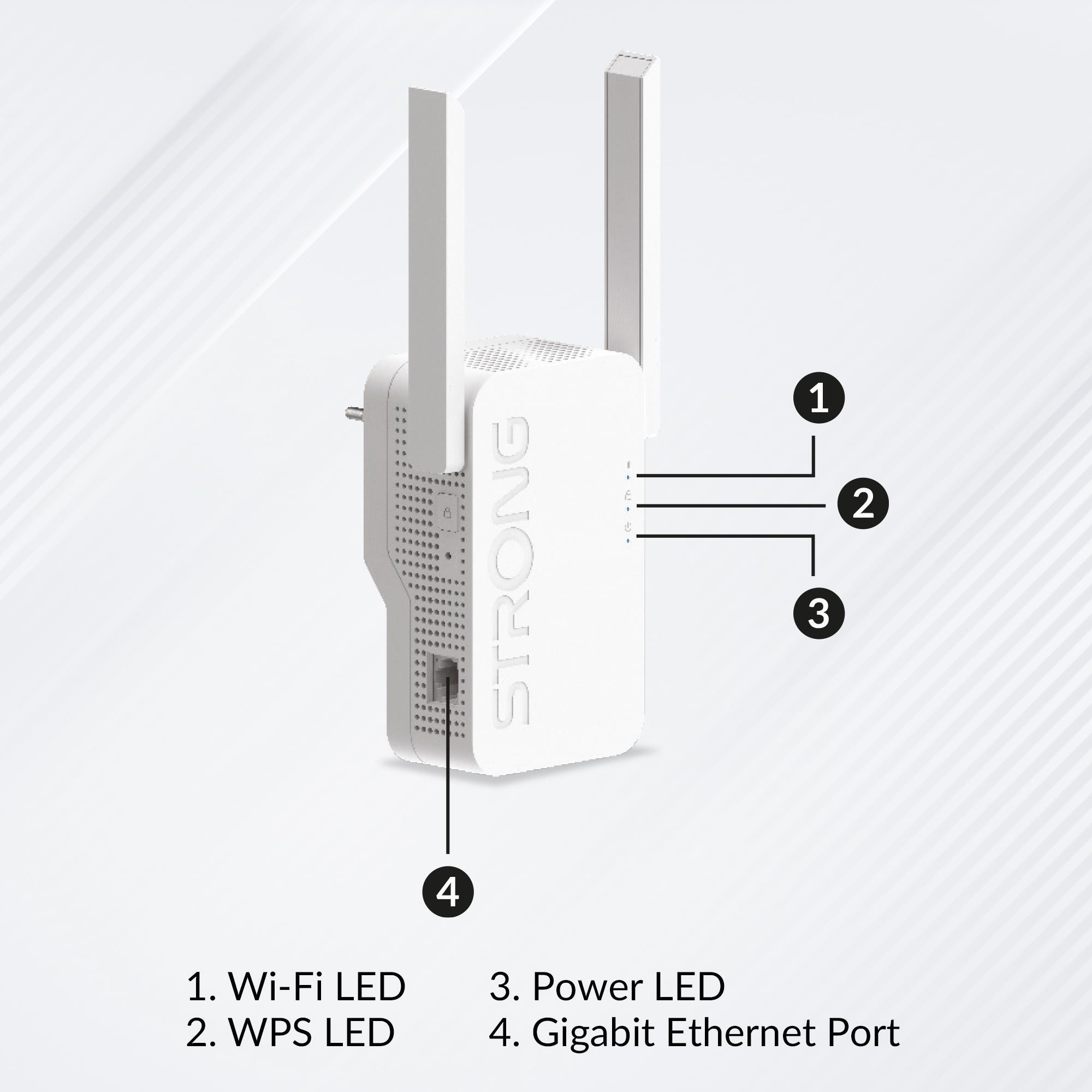 Strong REPEATER AX1800 Range Extender Wi-Fi 6 Dualband 1800 Mbit-s - immagine 4