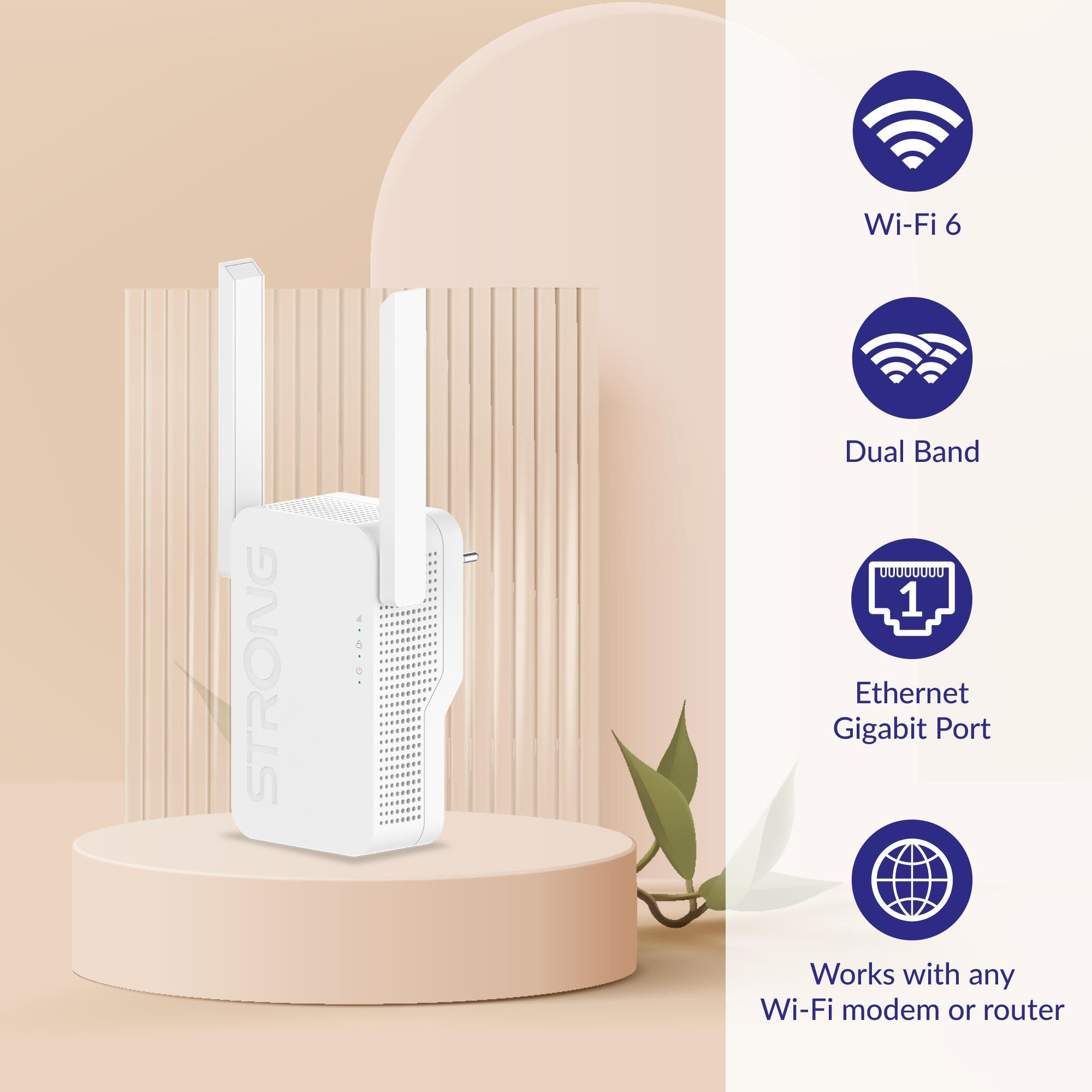 Strong REPEATER AX1800 Range Extender Wi-Fi 6 Dualband 1800 Mbit-s - immagine 5