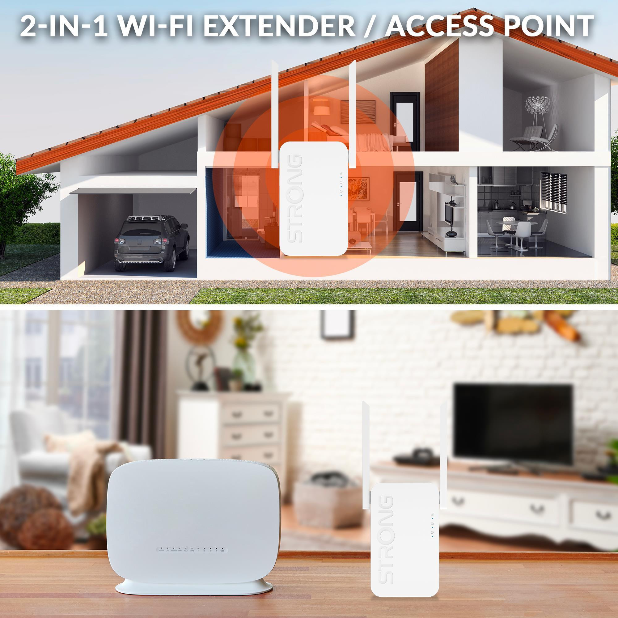 Strong REPEATER AX1800 Range Extender Wi-Fi 6 Dualband 1800 Mbit-s - immagine 6