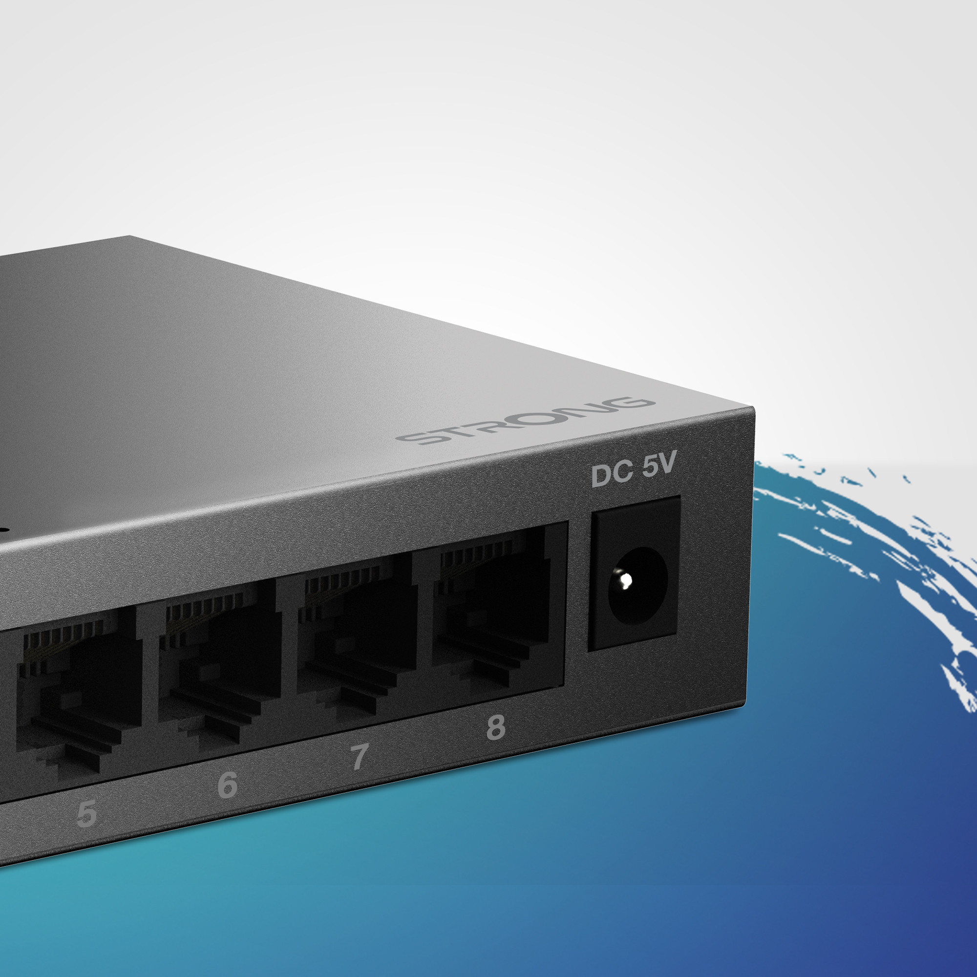 Strong SW8000M Switch 8 Porte 10-100-1000 Mbps Gigabit Corpo in Metallo - immagine 5