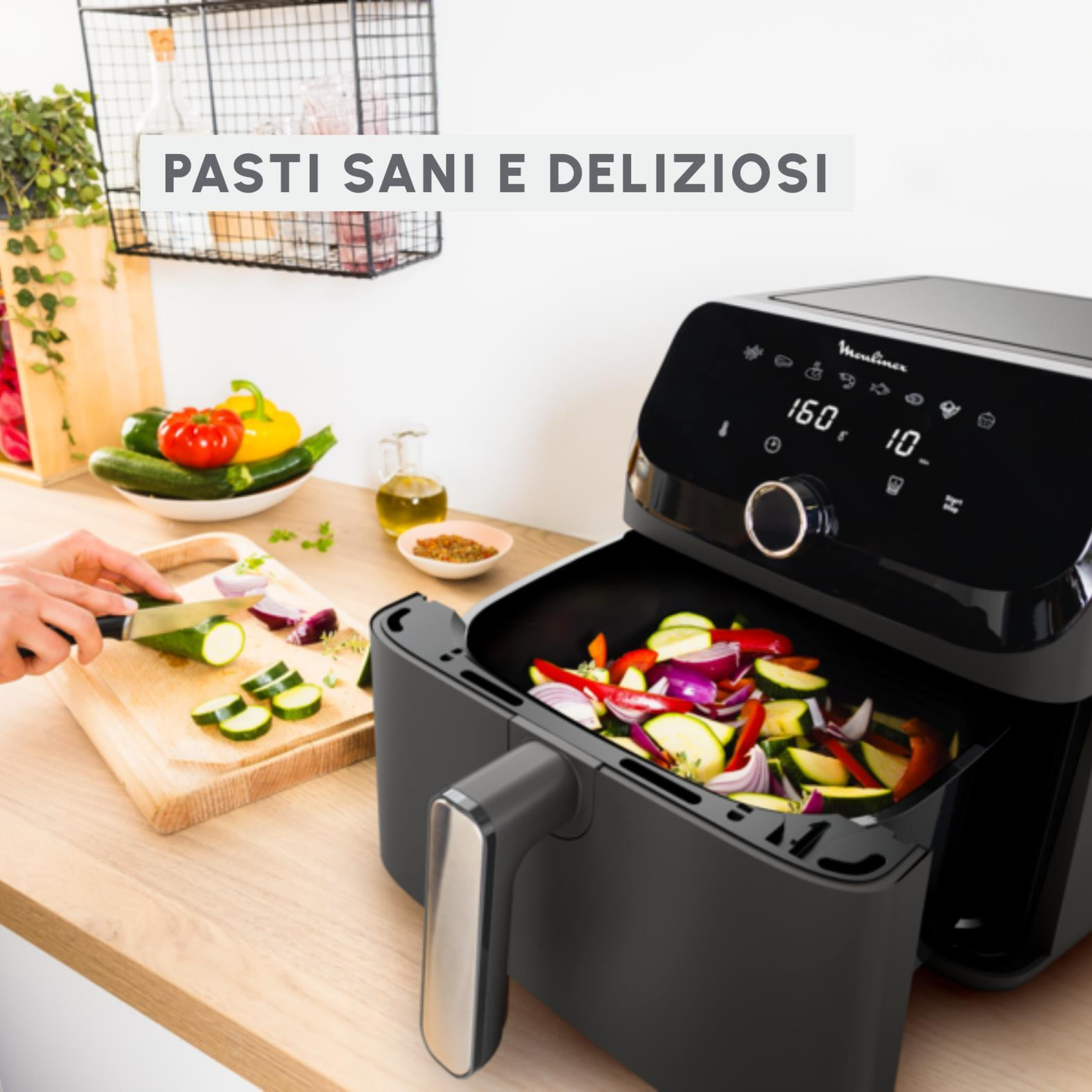 Moulinex EZ855H Easy Fry Mega Friggitrice Ad Aria 2020w 7.5 Litri - immagine 3