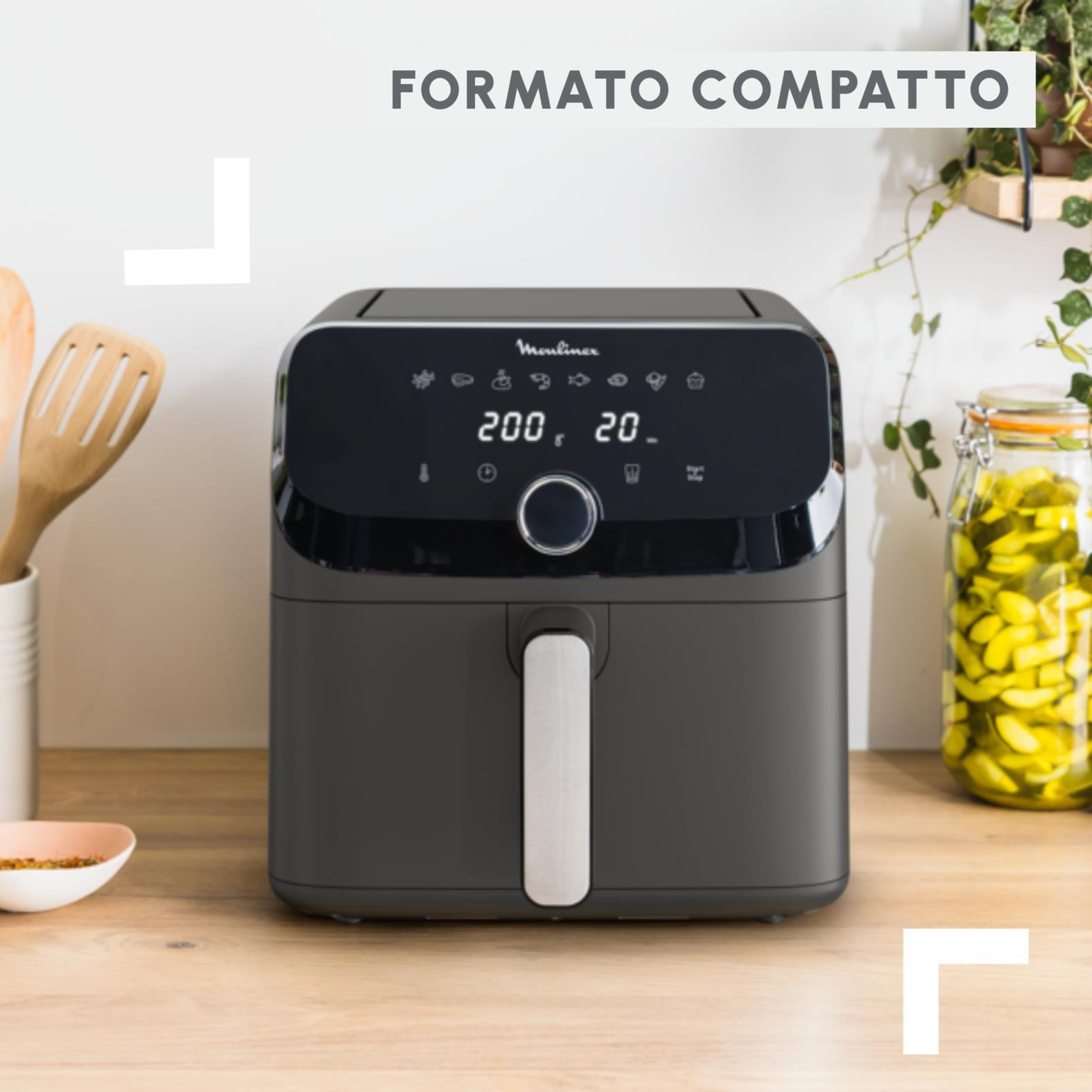 Moulinex EZ855H Easy Fry Mega Friggitrice Ad Aria 2020w 7.5 Litri - immagine 4